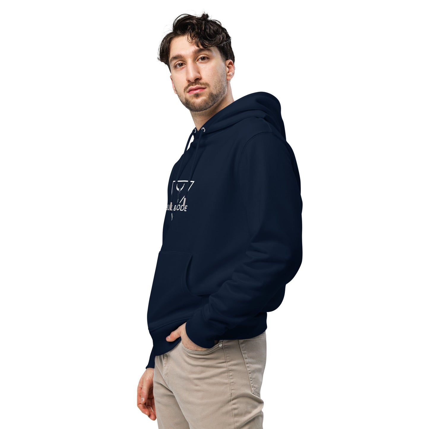 BULL & NODE Men's french navy essential eco hoodie - Bull & Node