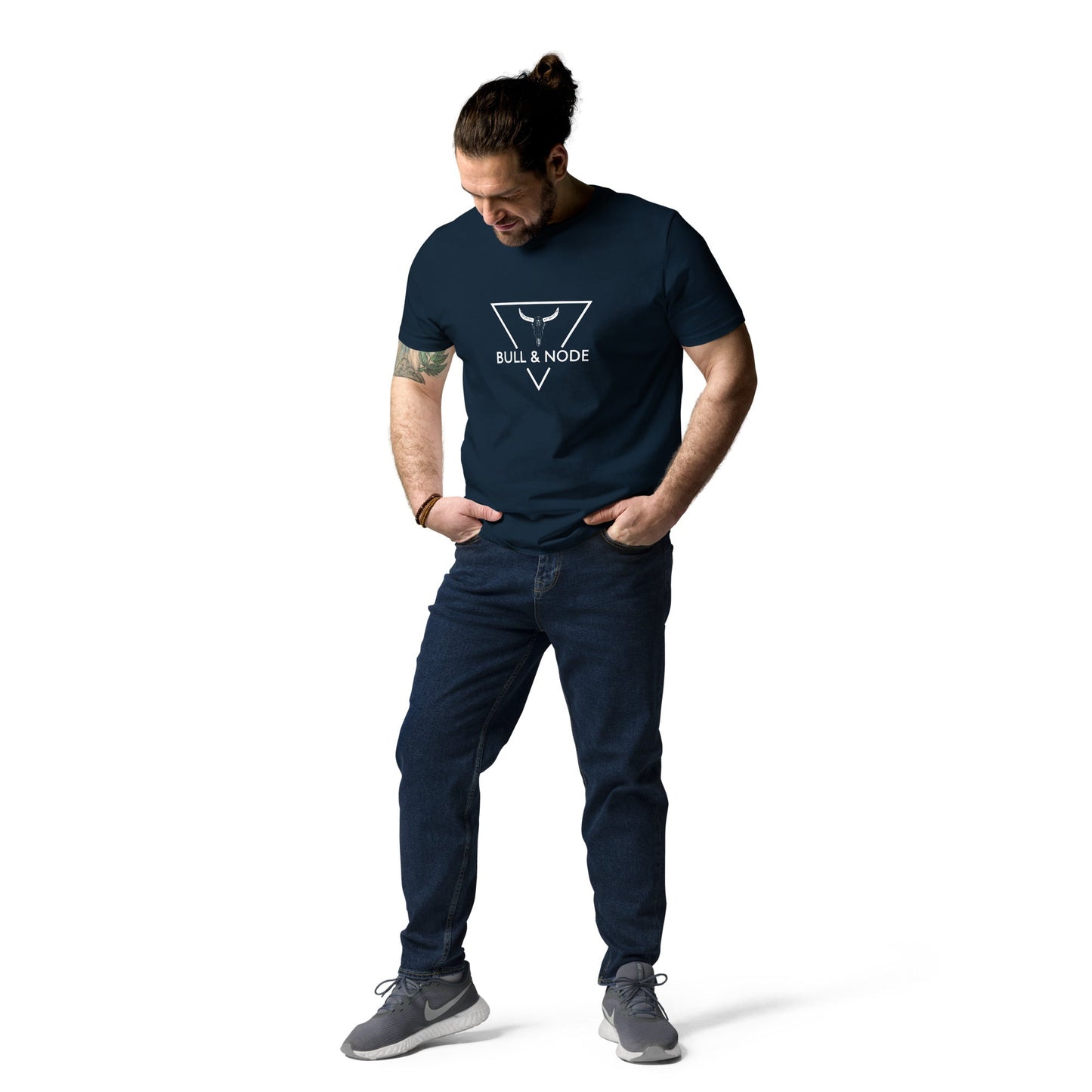 BULL & NODE Men's navy organic cotton t-shirt - Bull & Node