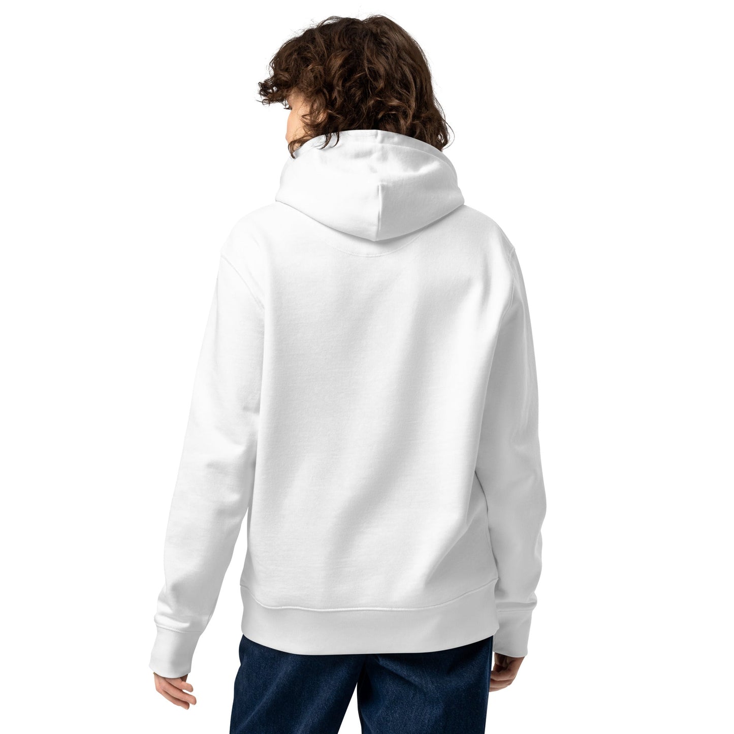 BULL & NODE Women's white essential eco hoodie - Bull & Node