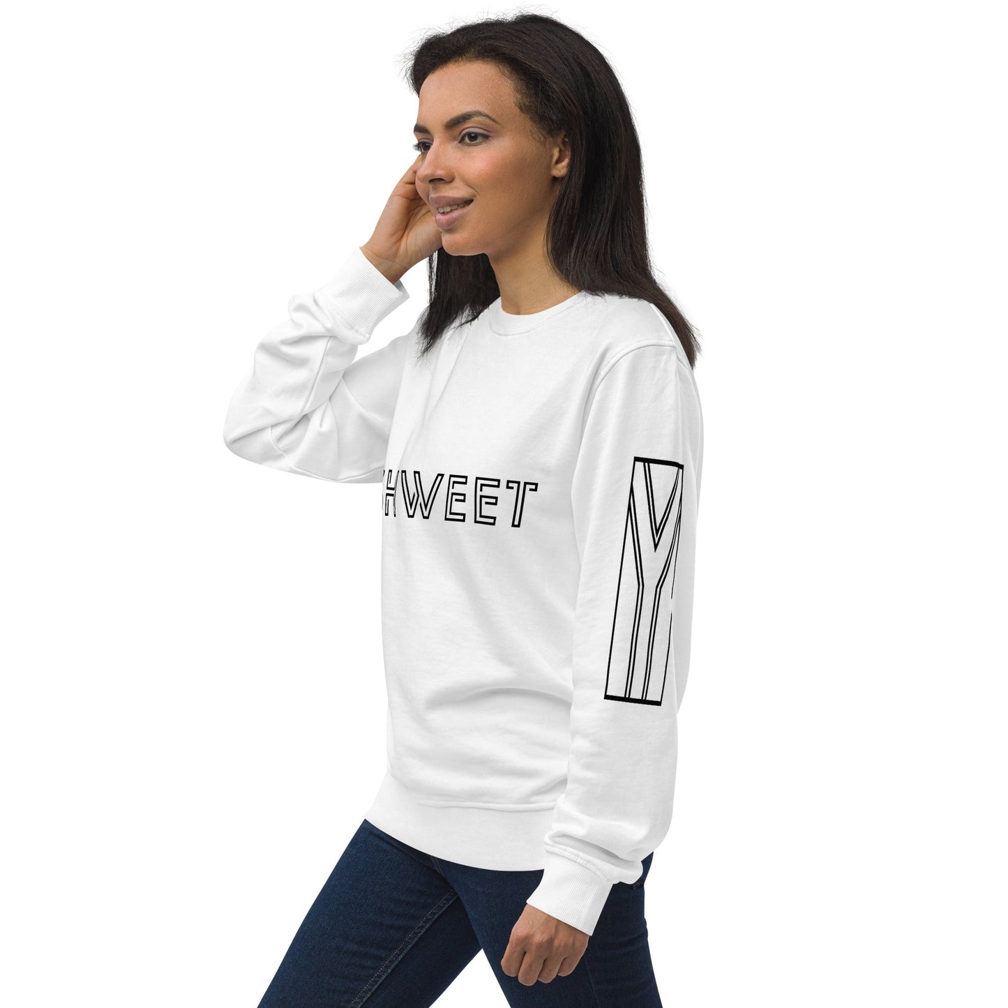 SHWEET Unisex white organic sweatshirt - Bull & Node