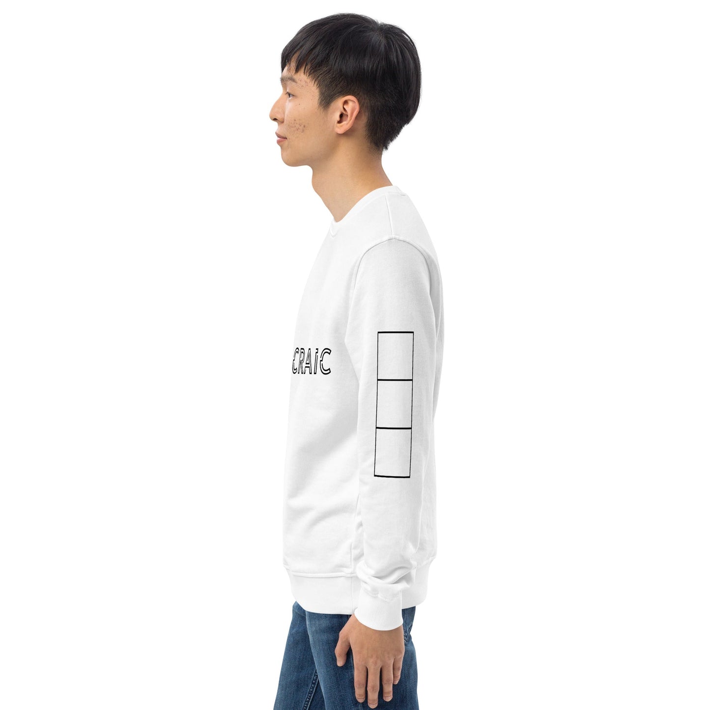 THE CRAIC Unisex white organic sweatshirt - Bull & Node