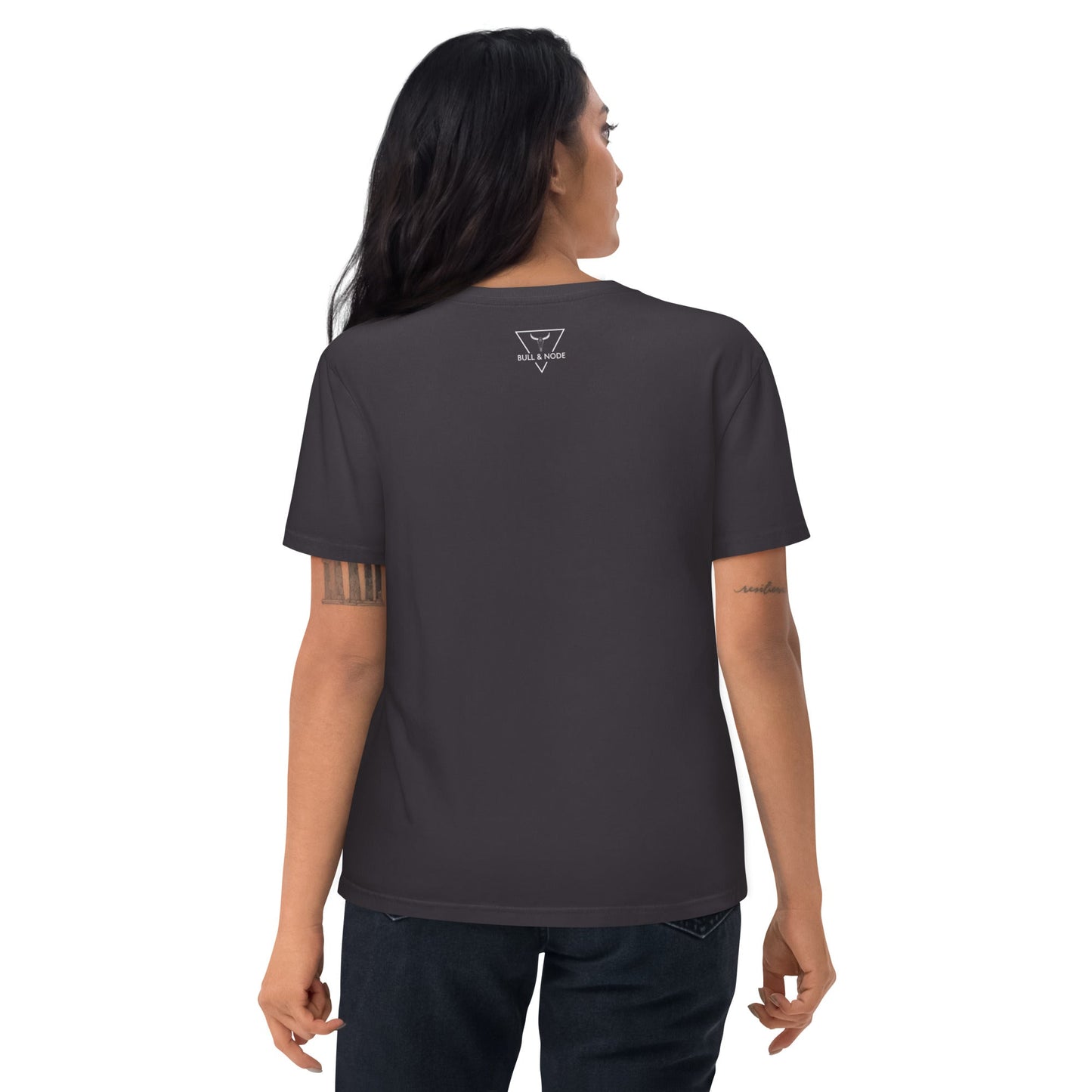 WILD Women's anthracite organic cotton t-shirt - Bull & Node