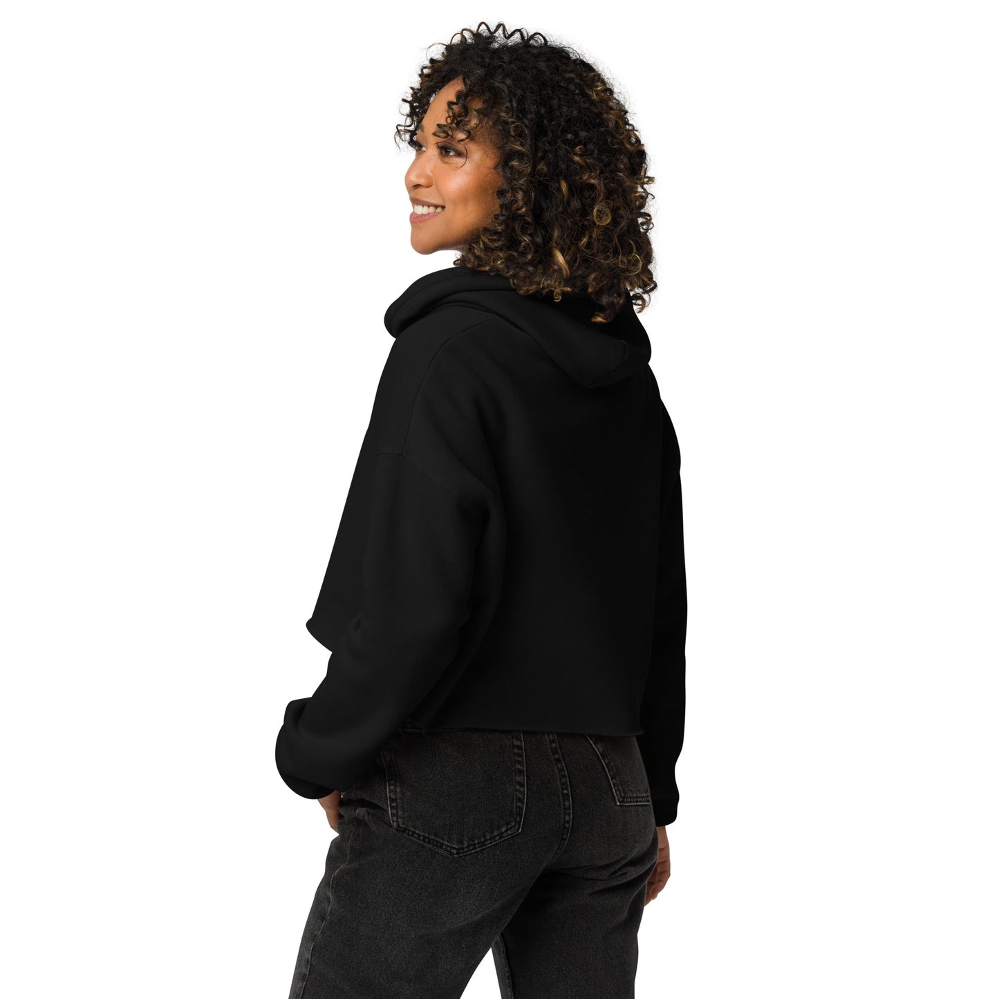 WILD Women's black crop Hoodie - Bull & Node