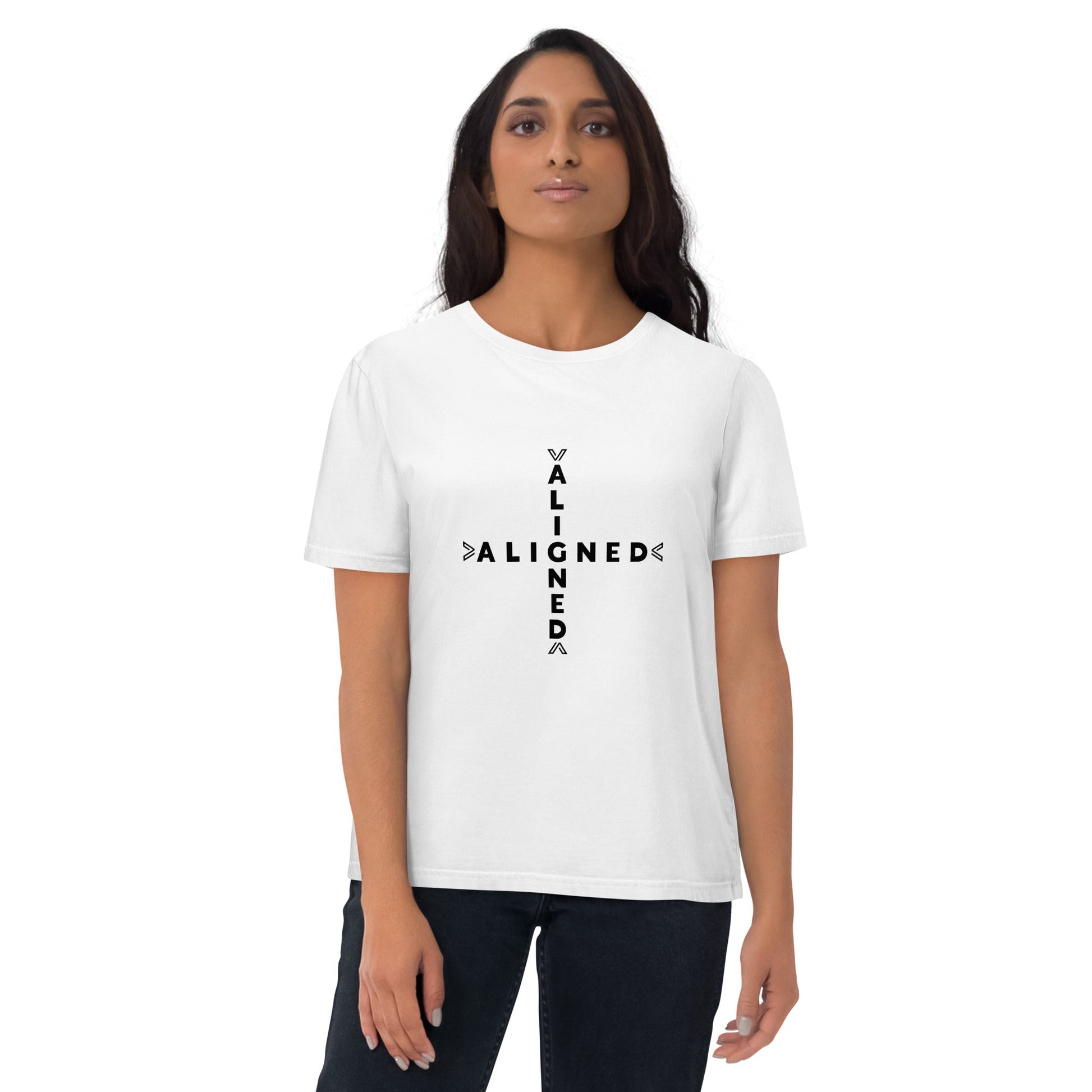 ALIGNED Unisex white organic cotton t-shirt - Bull & Node