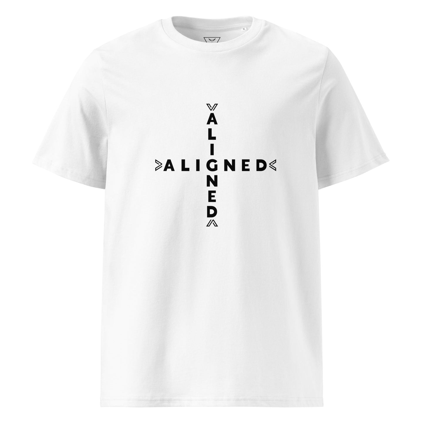 ALIGNED Unisex white organic cotton t-shirt - Bull & Node