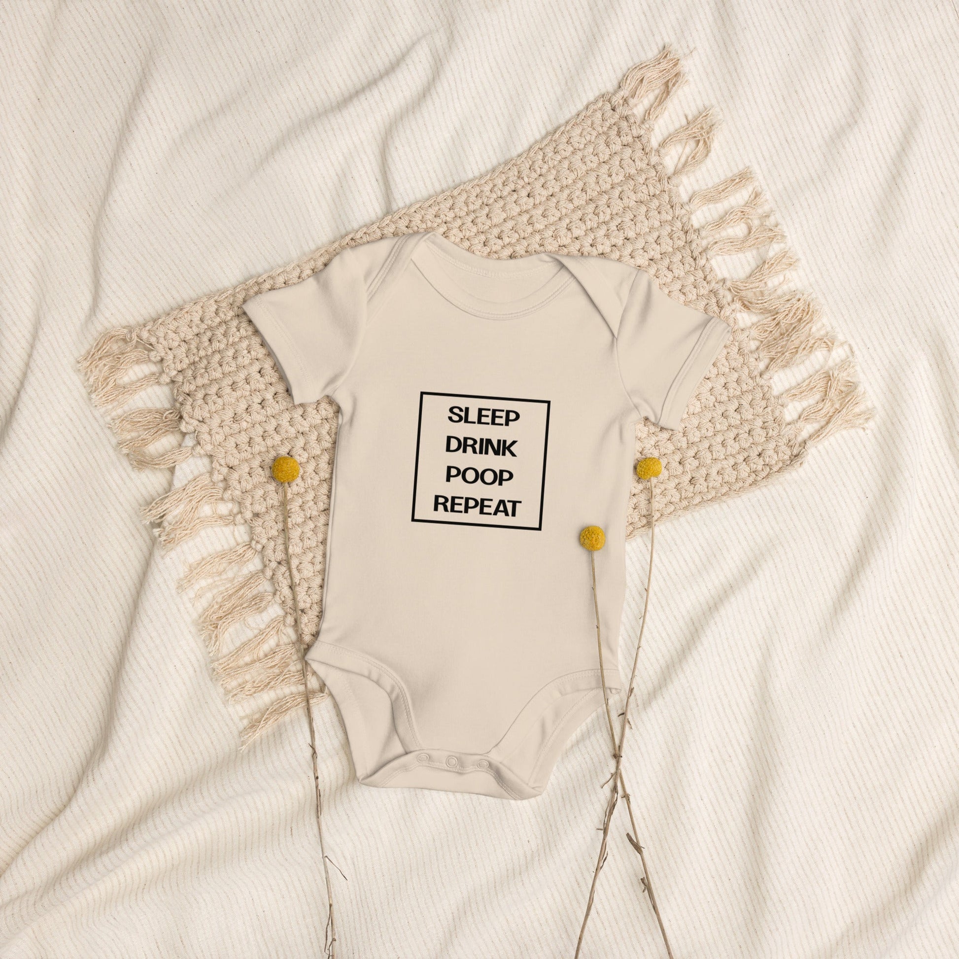 BABY LIFE natural Organic cotton baby bodysuit - Bull & Node