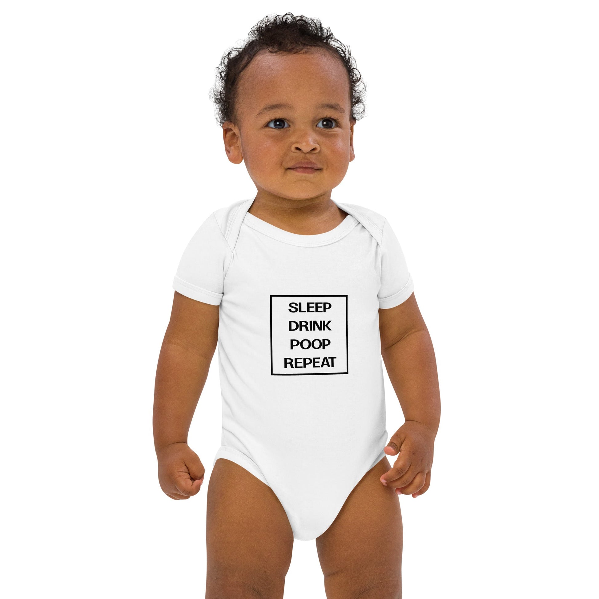 BABY LIFE white Organic cotton baby bodysuit - Bull & Node