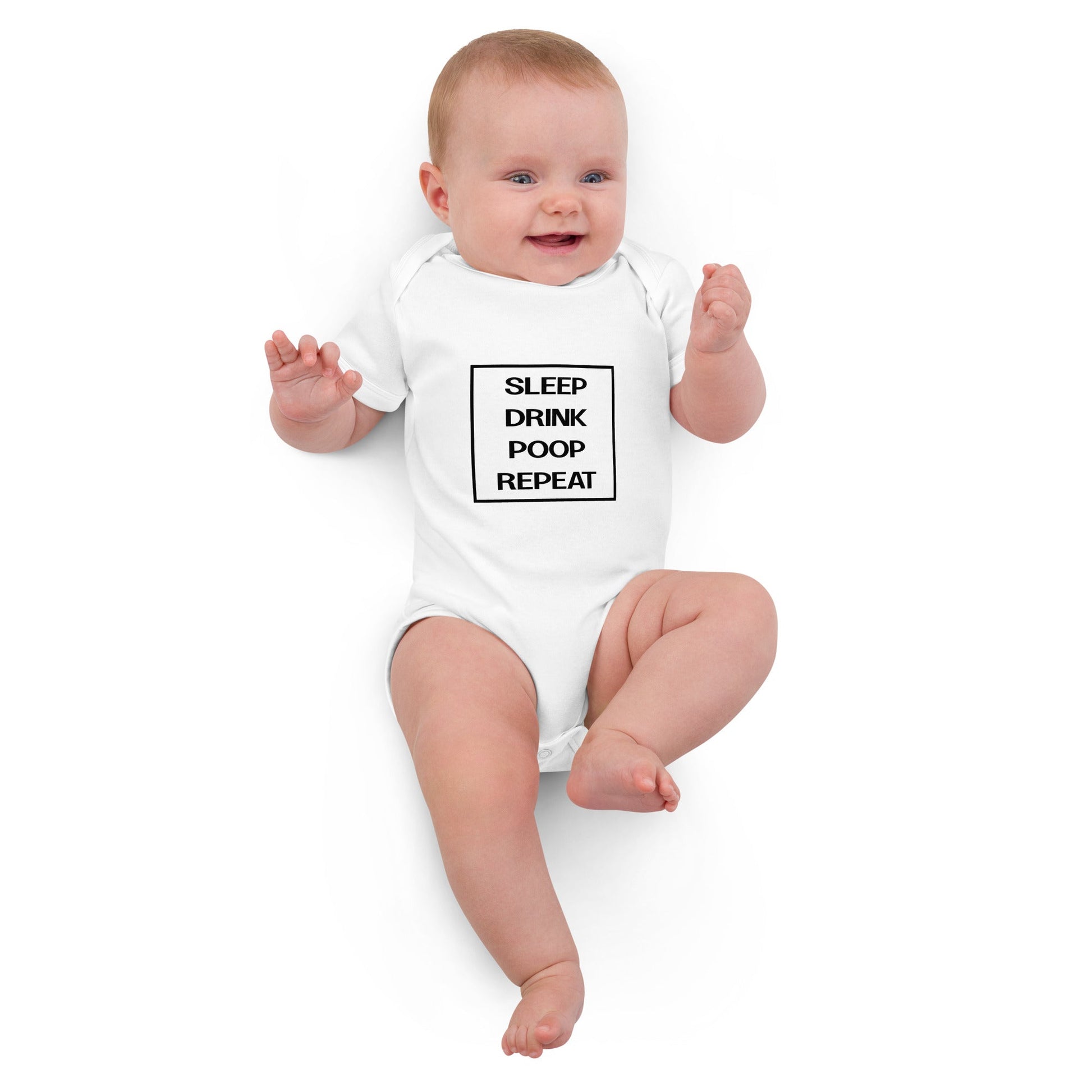 BABY LIFE white Organic cotton baby bodysuit - Bull & Node