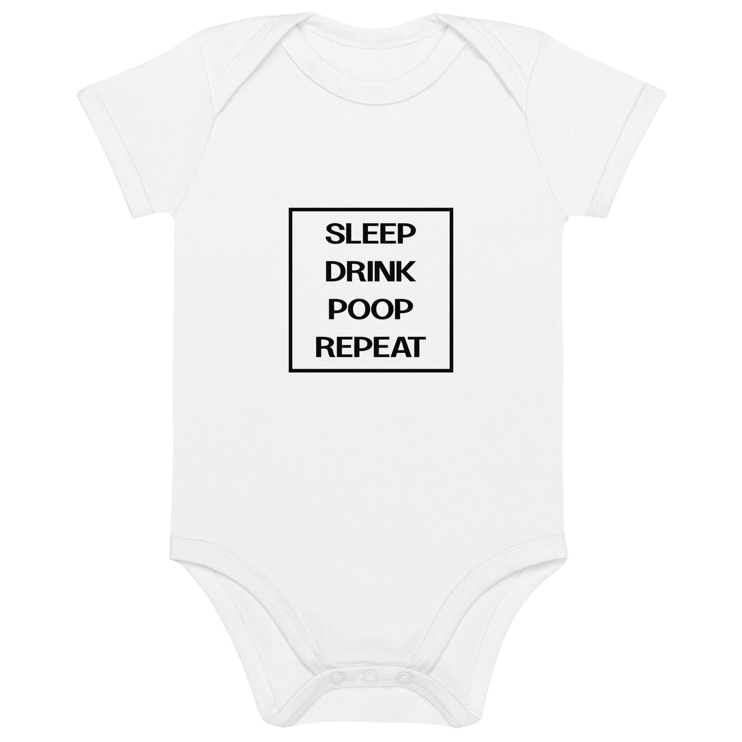 BABY LIFE white Organic cotton baby bodysuit - Bull & Node