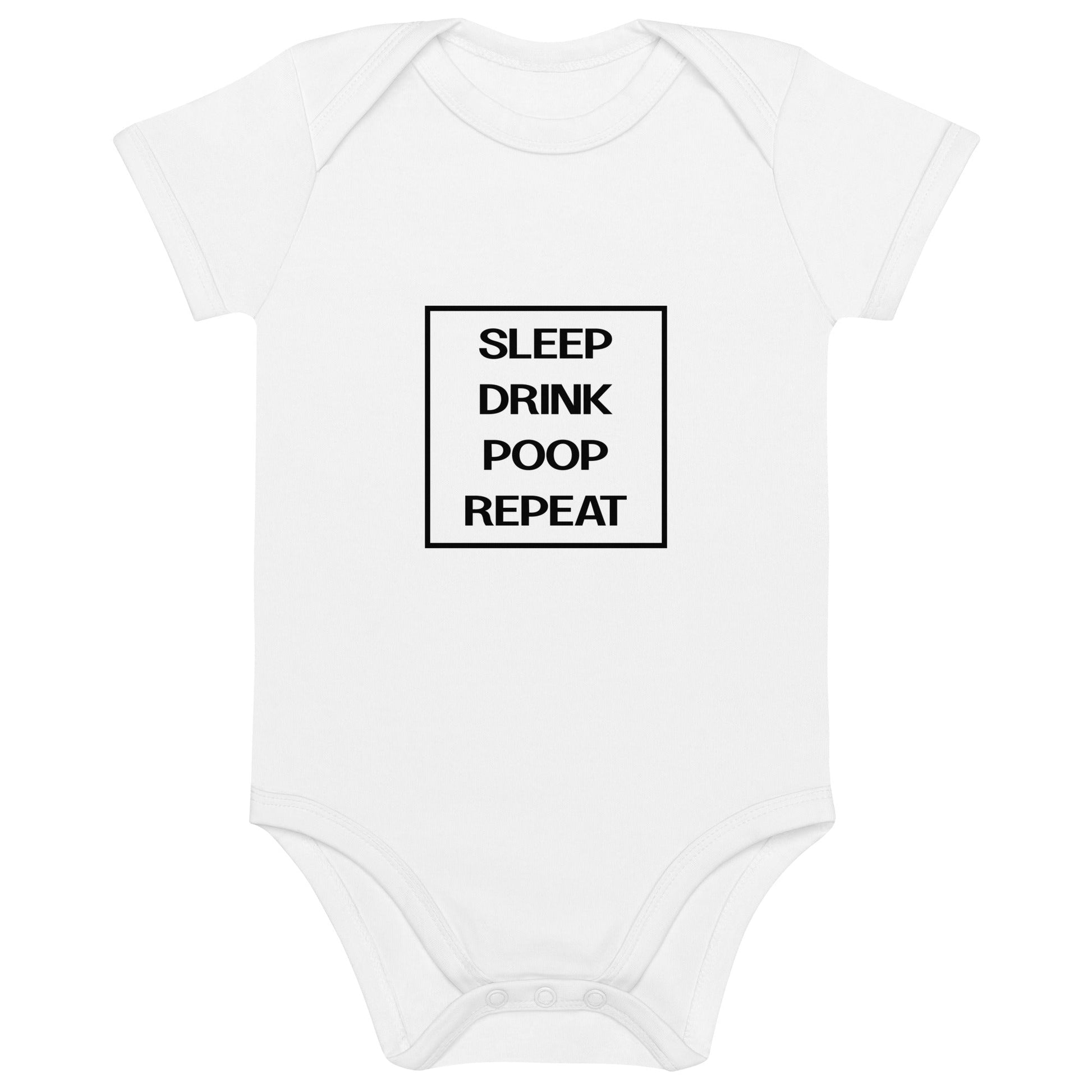 BABY LIFE white Organic cotton baby bodysuit - Bull & Node