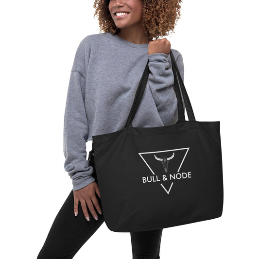 BULL & NODE black Large organic tote bag - Bull & Node