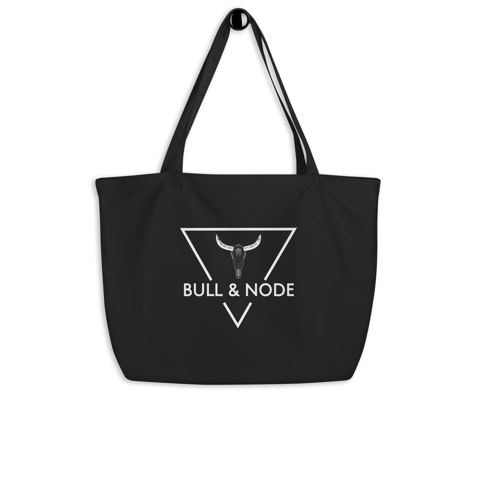 BULL & NODE black Large organic tote bag - Bull & Node