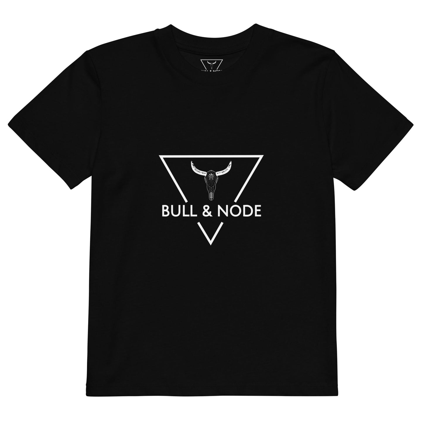 BULL & NODE Kid's black organic cotton t-shirt - Bull & Node