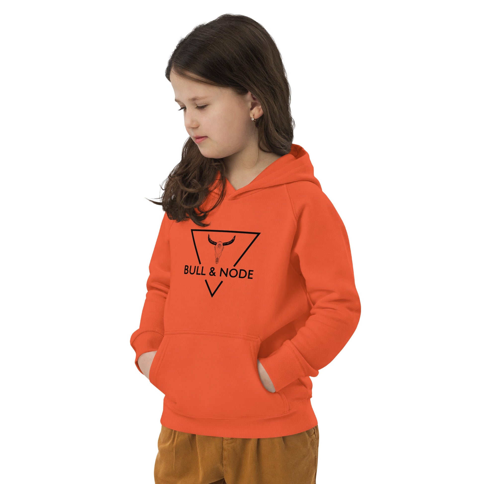 BULL & NODE Kid's burnt orange eco hoodie - Bull & Node