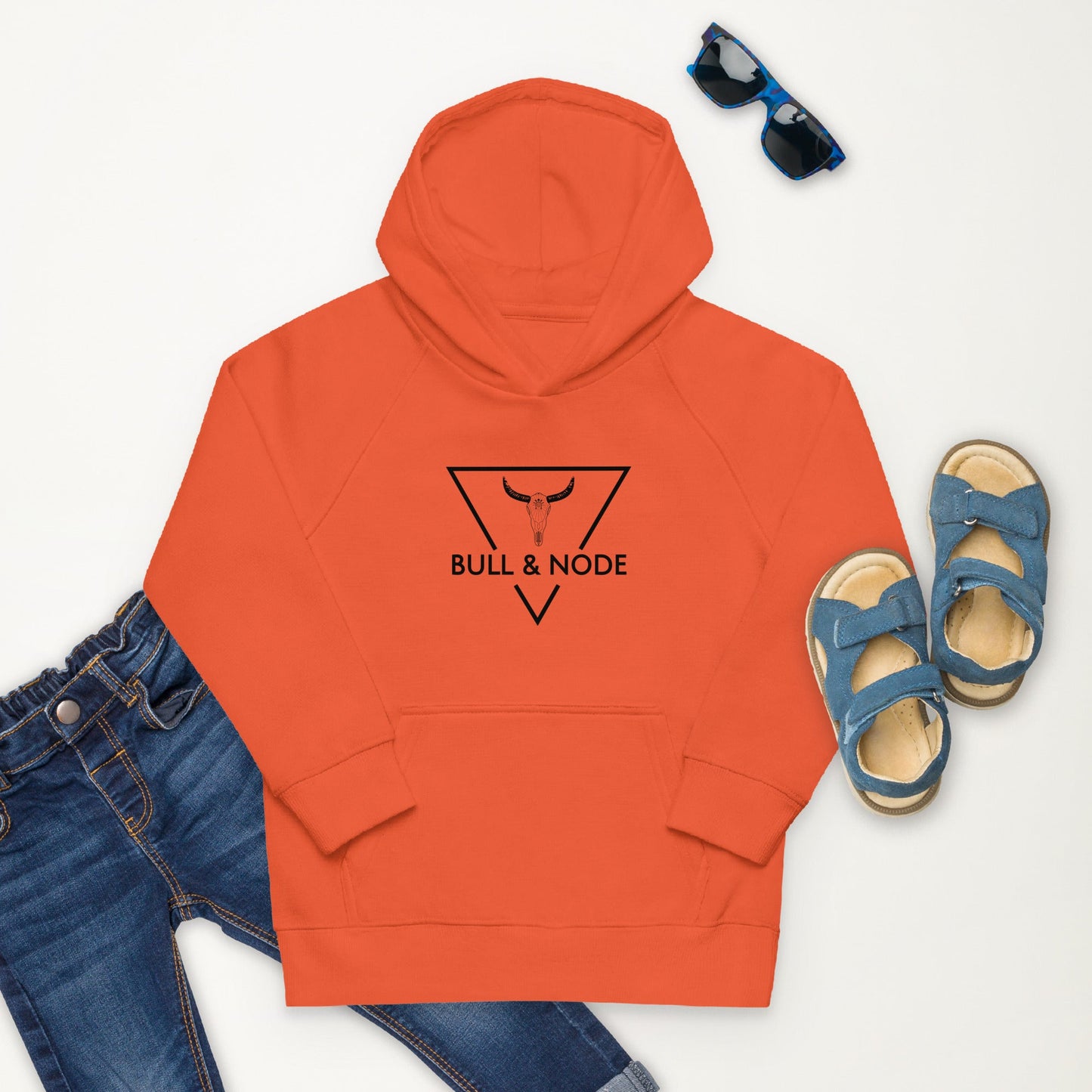 BULL & NODE Kid's burnt orange eco hoodie - Bull & Node