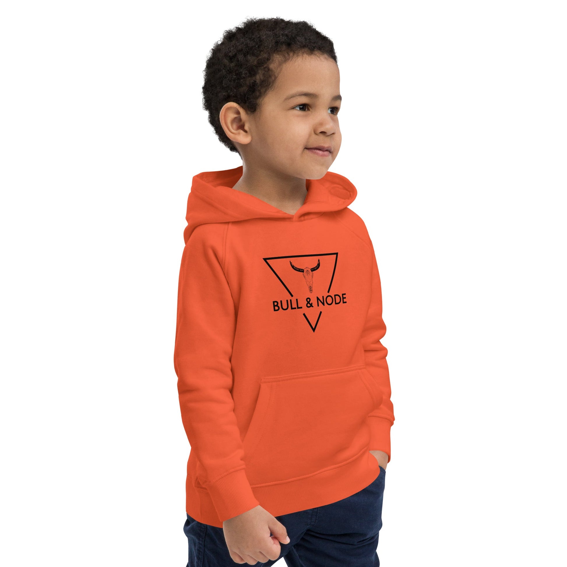 BULL & NODE Kid's burnt orange eco hoodie - Bull & Node