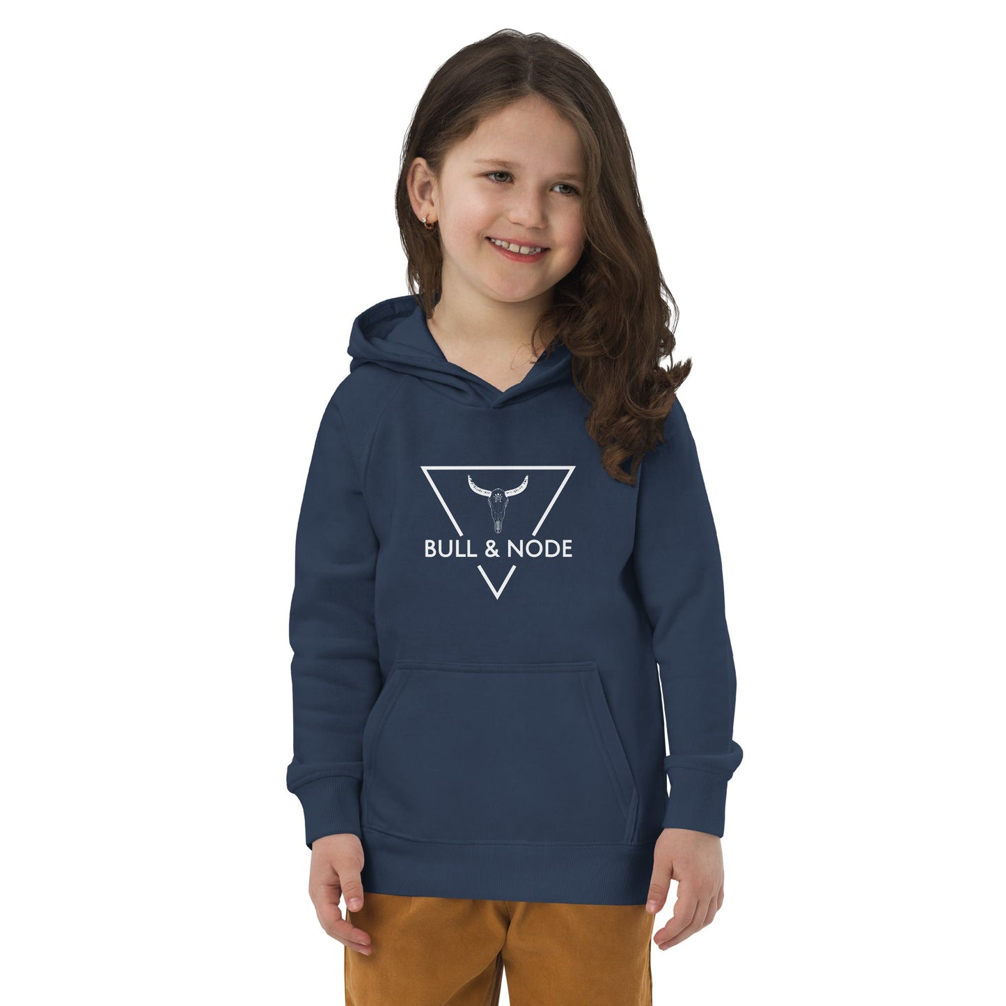 BULL & NODE Kid's navy eco hoodie - Bull & Node