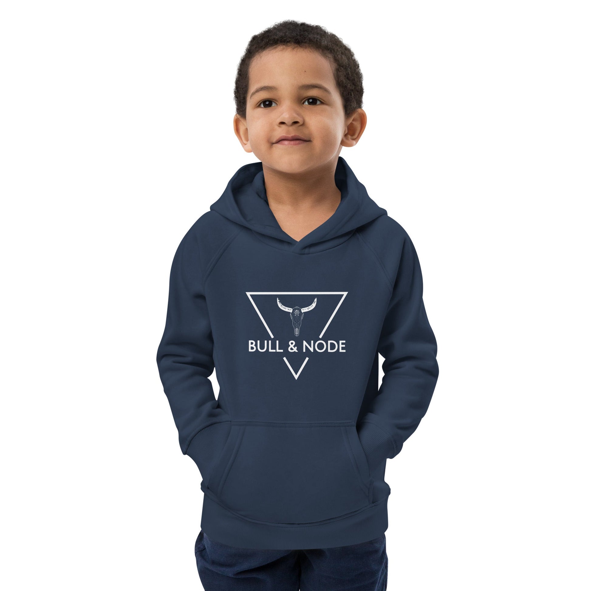 BULL & NODE Kid's navy eco hoodie - Bull & Node