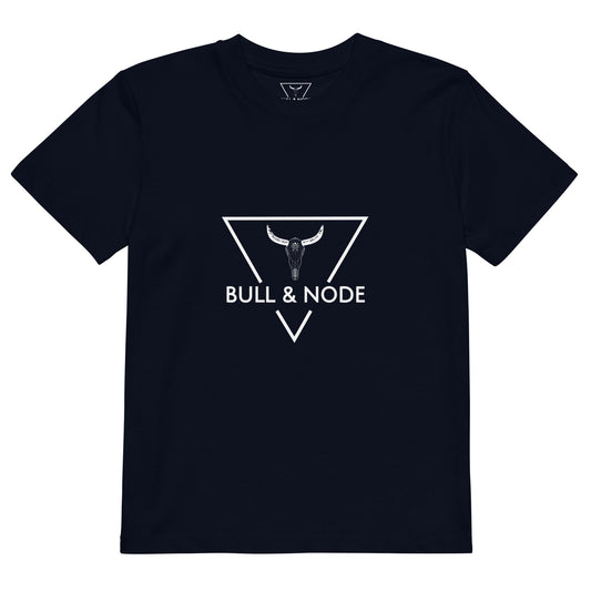 BULL & NODE Kid's navy organic cotton t-shirt - Bull & Node