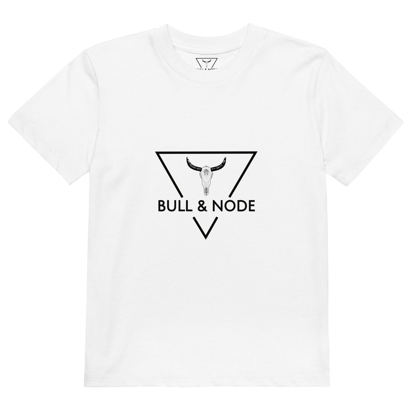 BULL & NODE Kid's white organic cotton t-shirt - Bull & Node