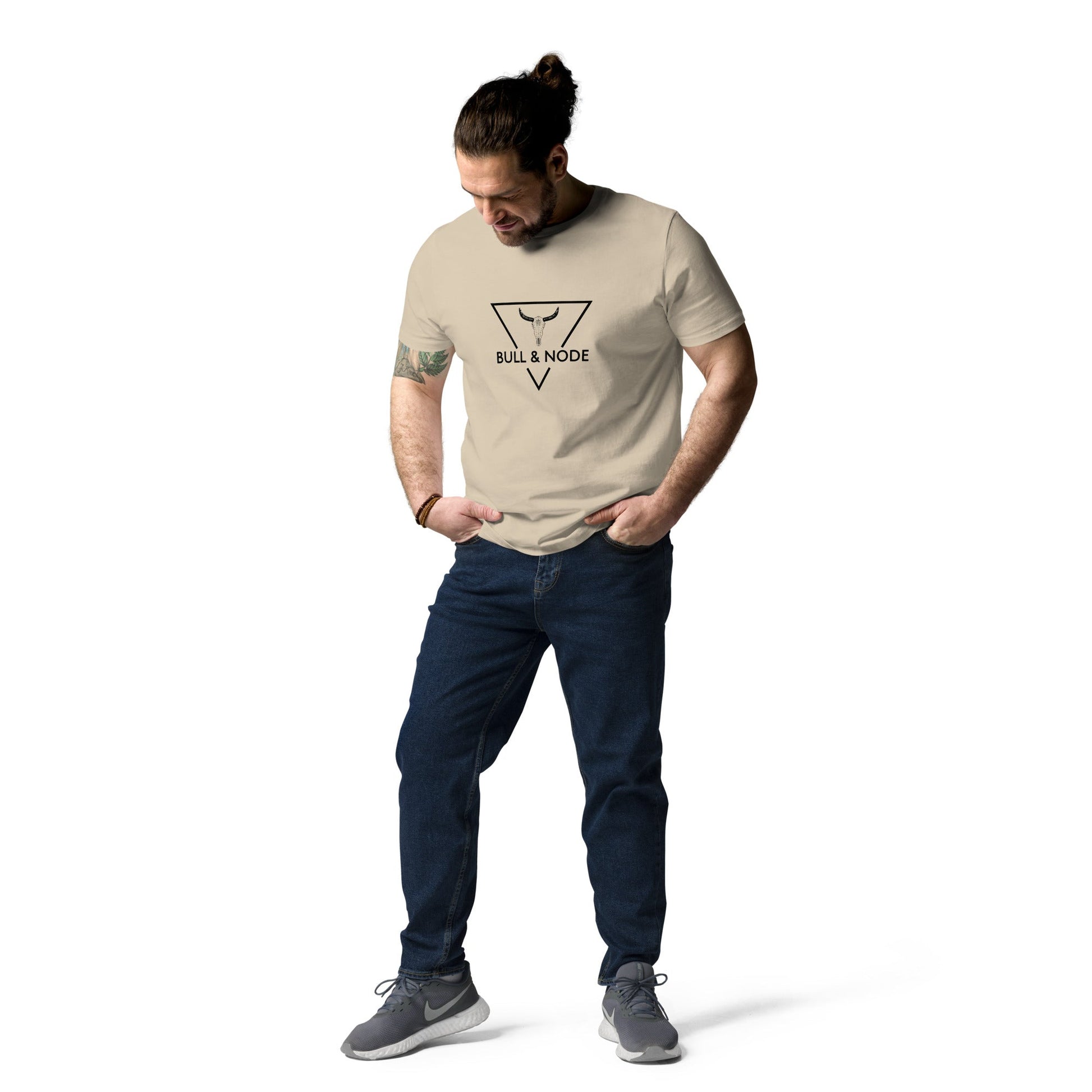 BULL & NODE Men's desert dust organic cotton t-shirt - Bull & Node