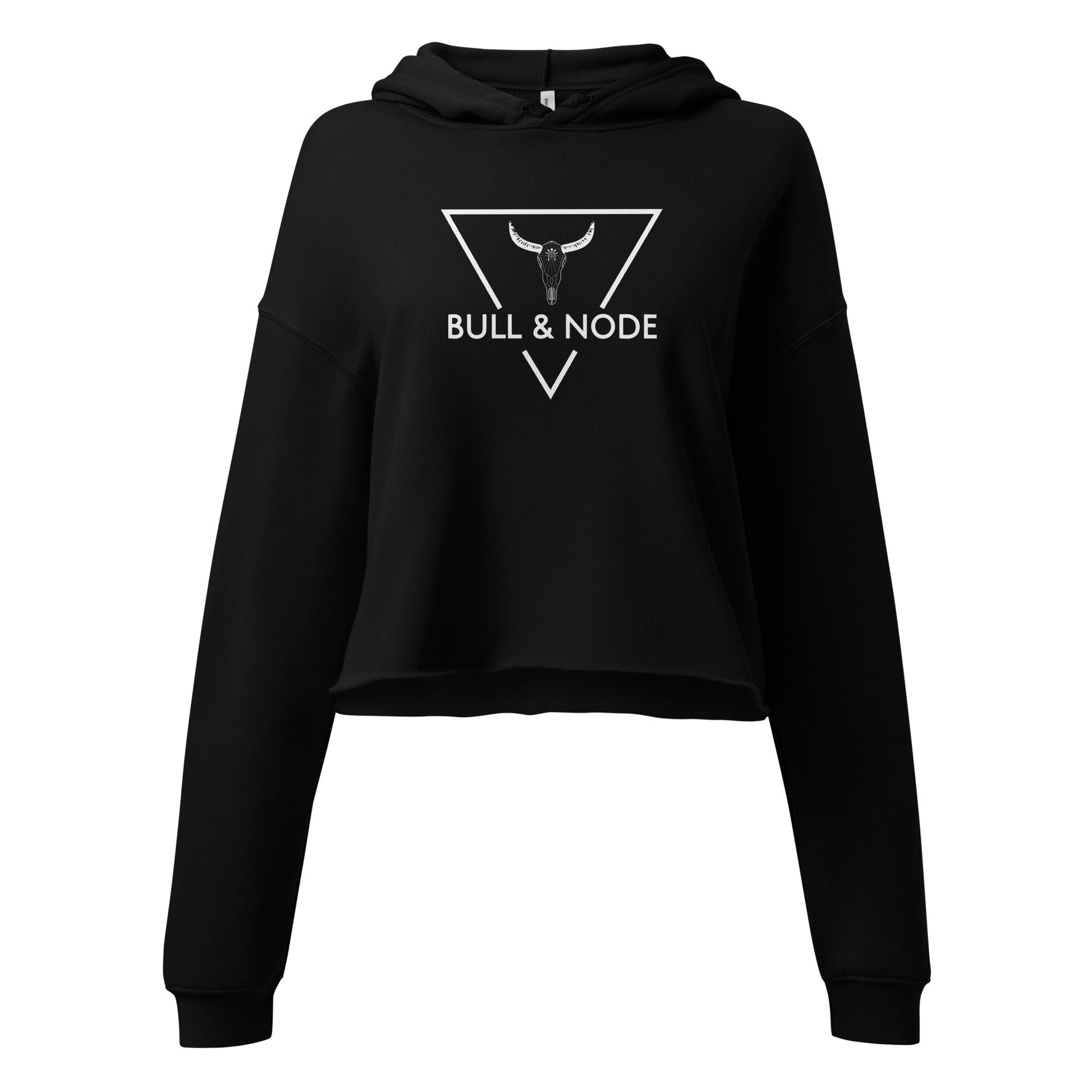 BULL & NODE Women's black Crop Hoodie - Bull & Node
