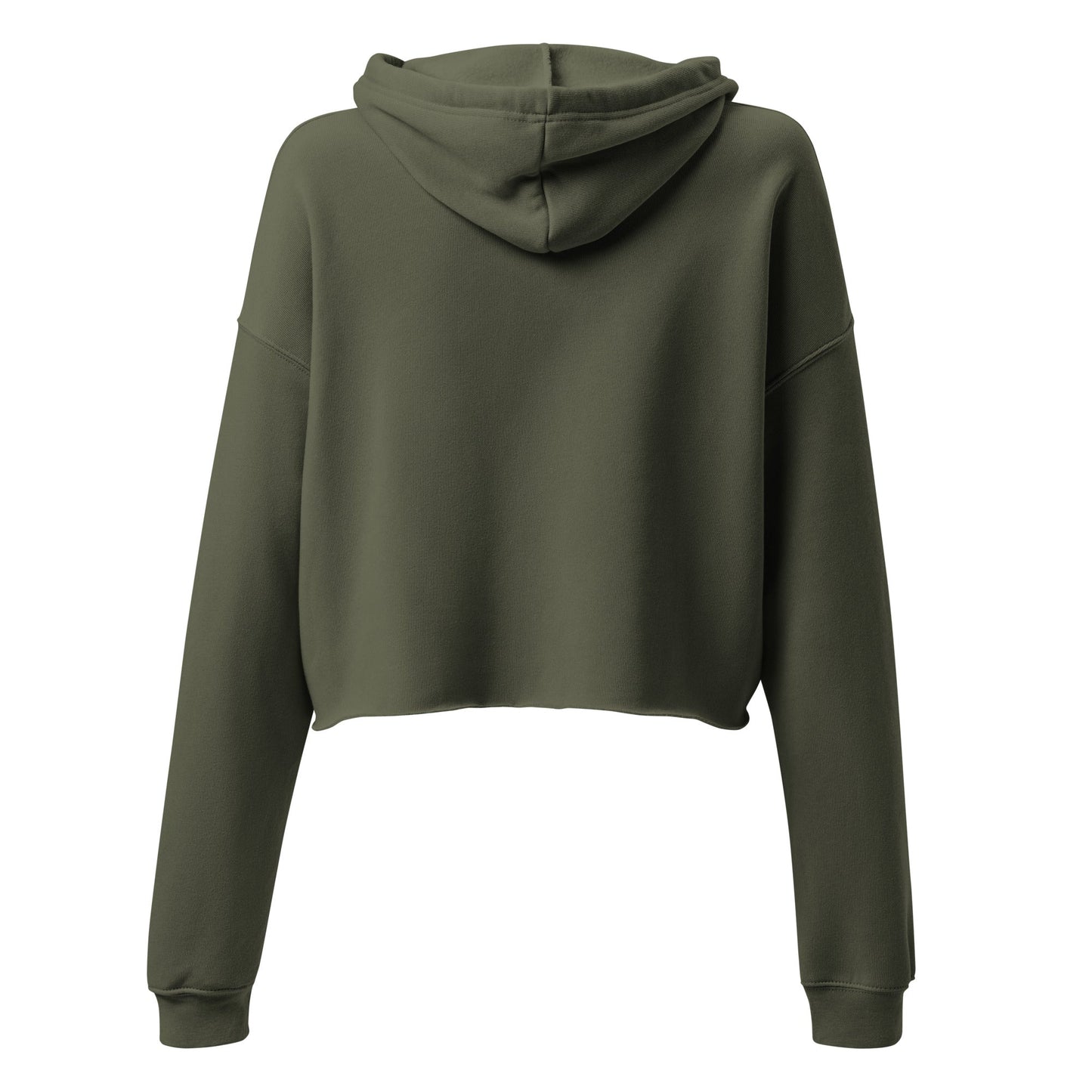 BULL & NODE Women's military green & black Crop Hoodie - Bull & Node