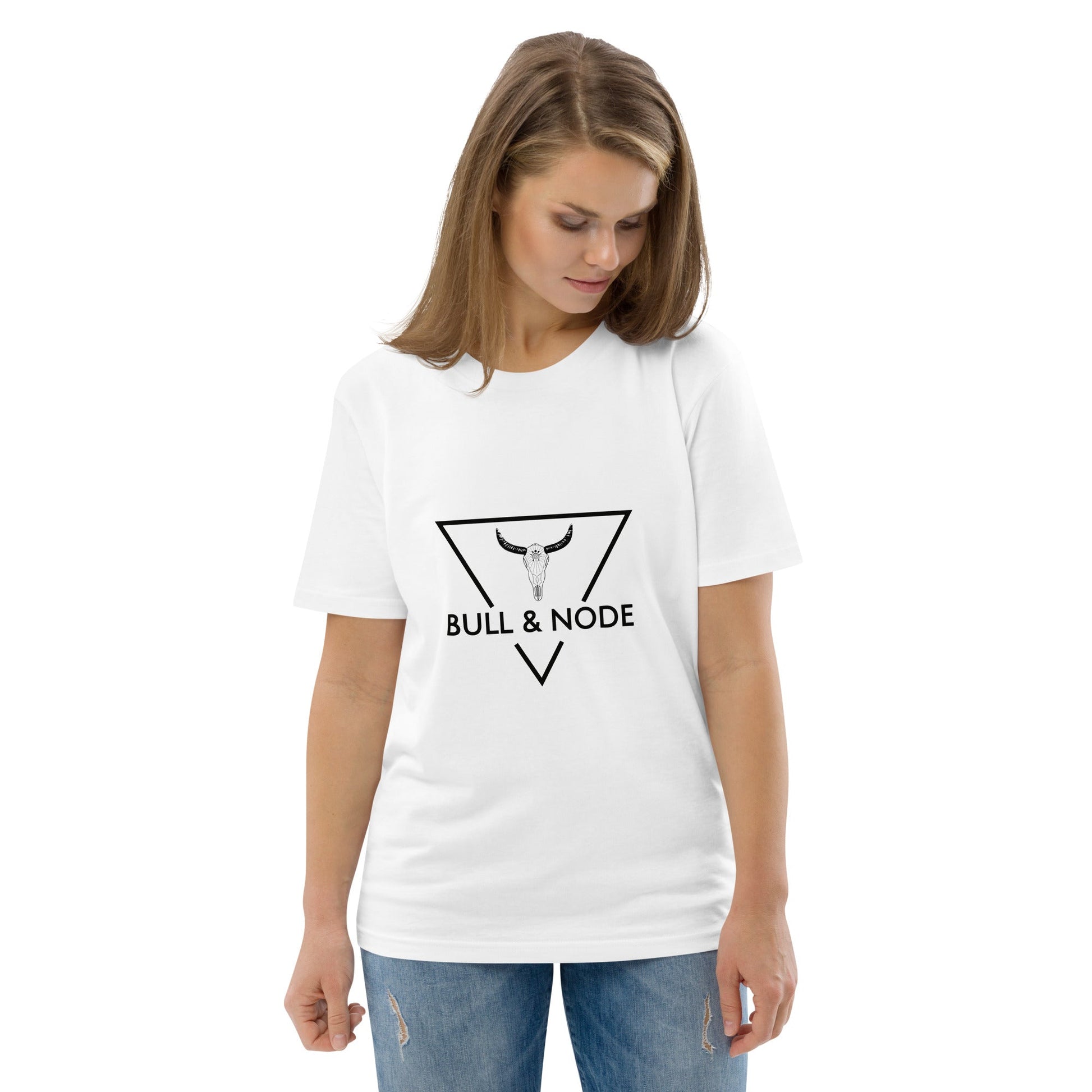 BULL & NODE Women's white organic cotton t-shirt - Bull & Node
