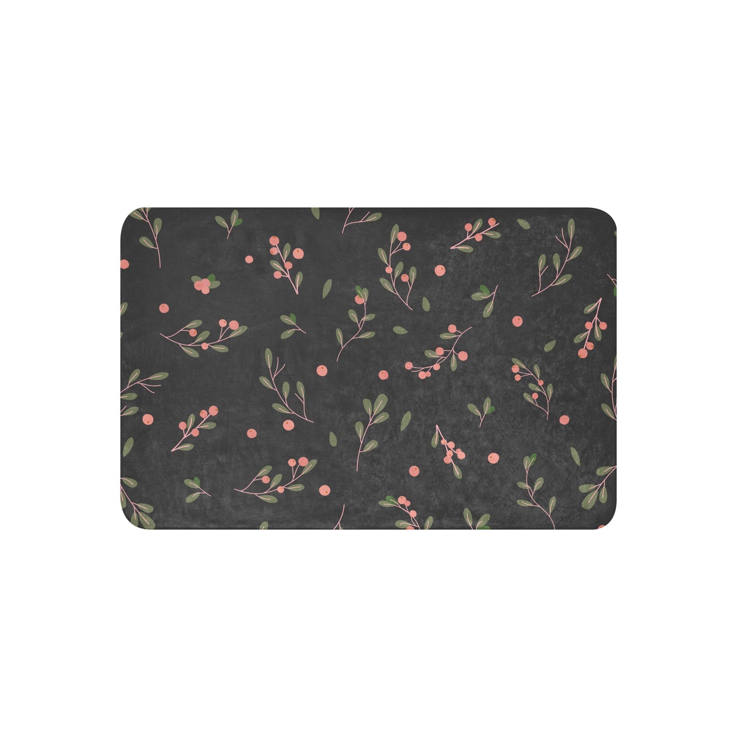 Christmas leaves grey 37"x57" Sherpa blanket - Bull & Node