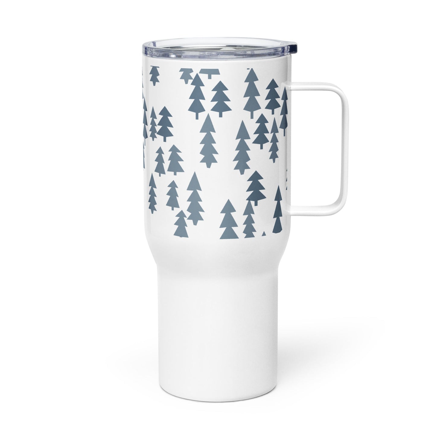 Christmas trees grey Travel mug - Bull & Node