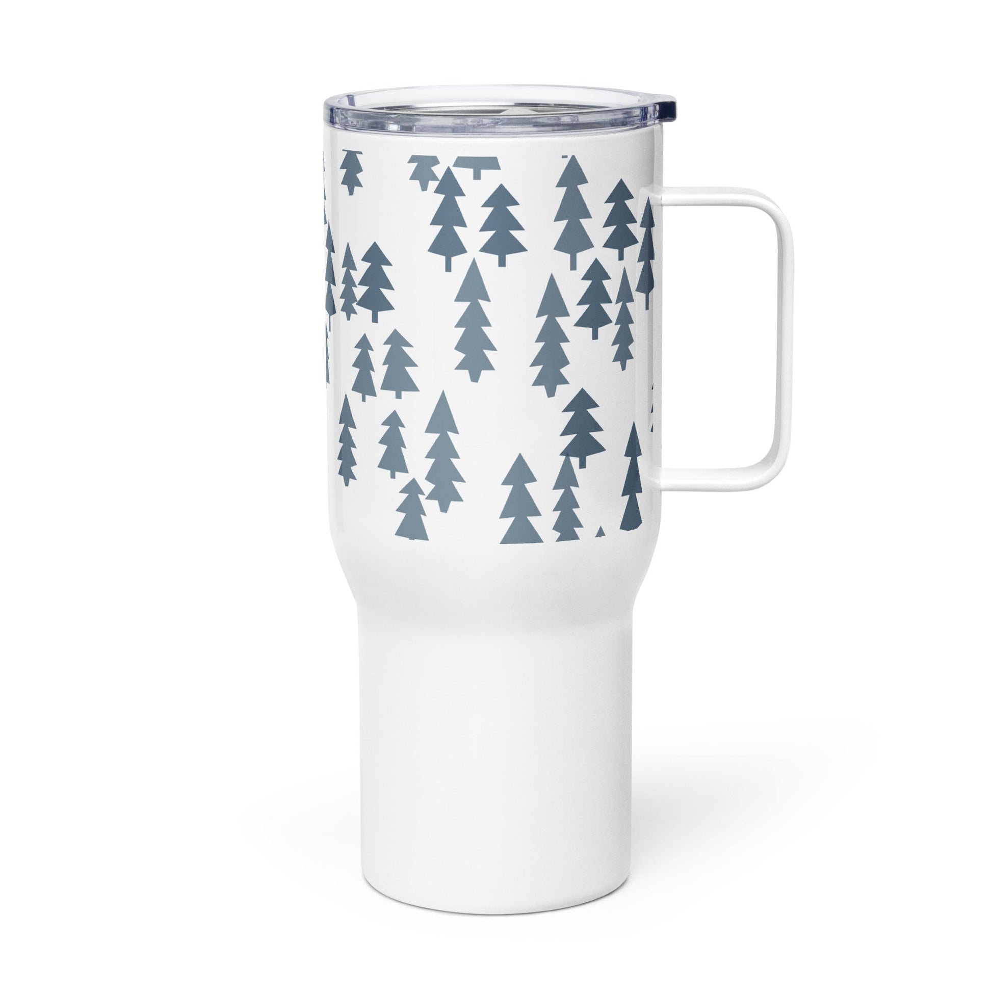Christmas trees grey Travel mug - Bull & Node