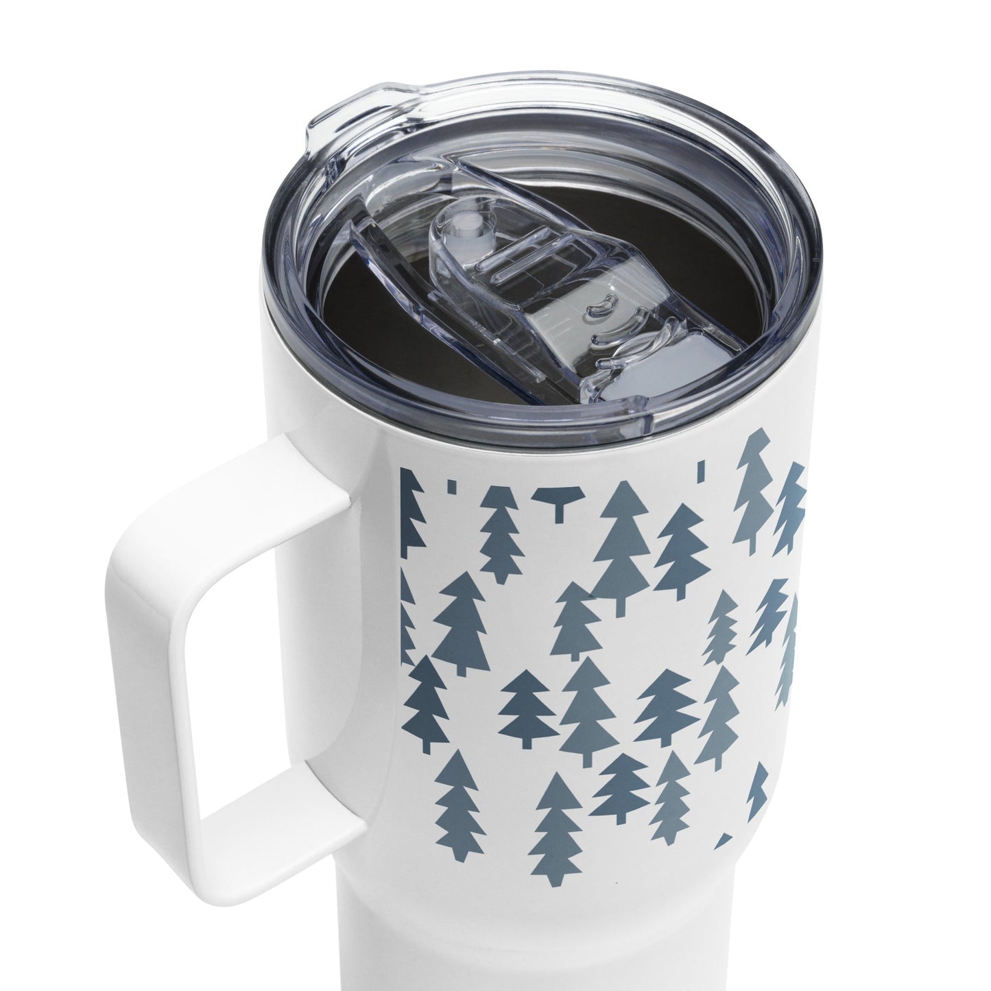 Christmas trees grey Travel mug - Bull & Node