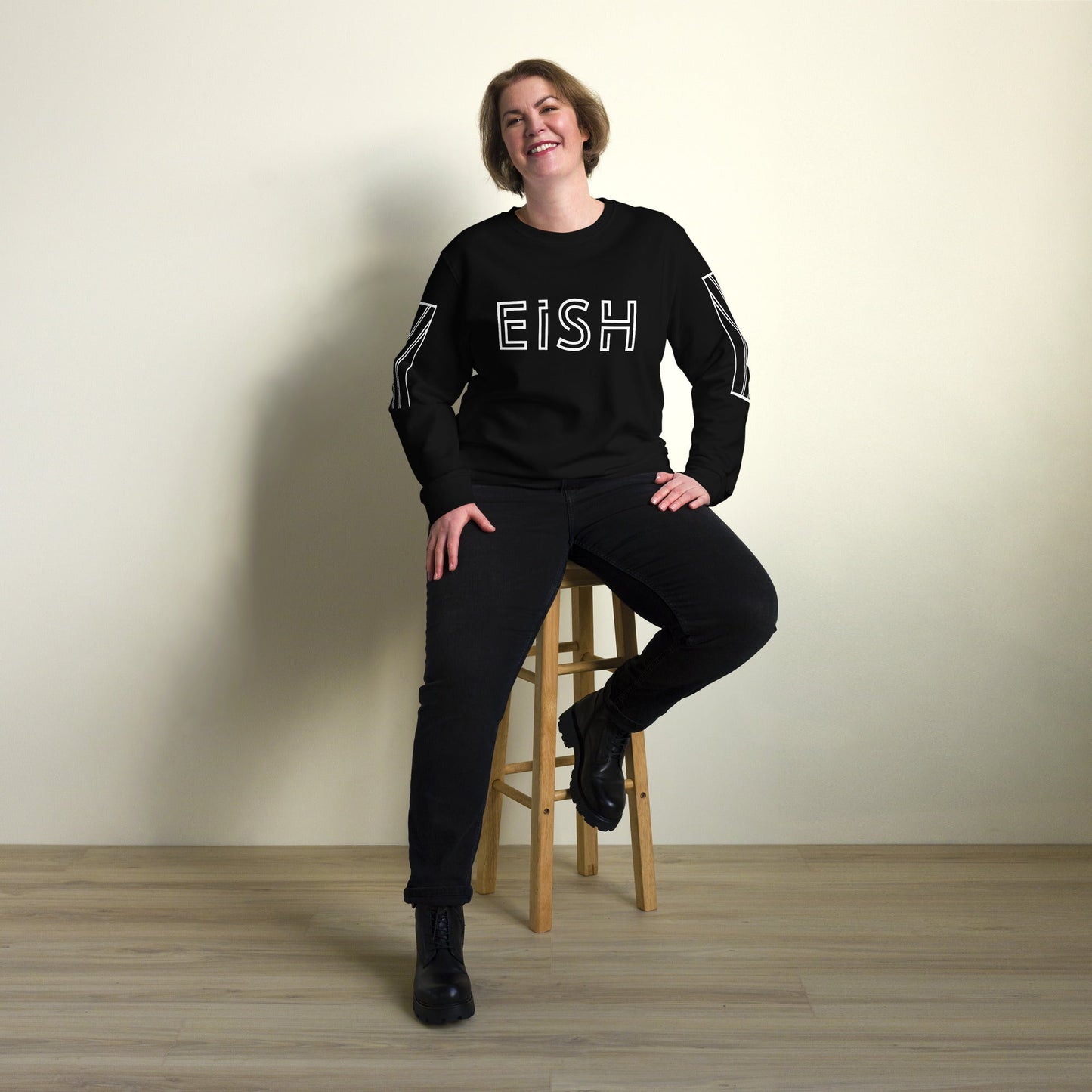 EISH Unisex black organic sweatshirt - Bull & Node