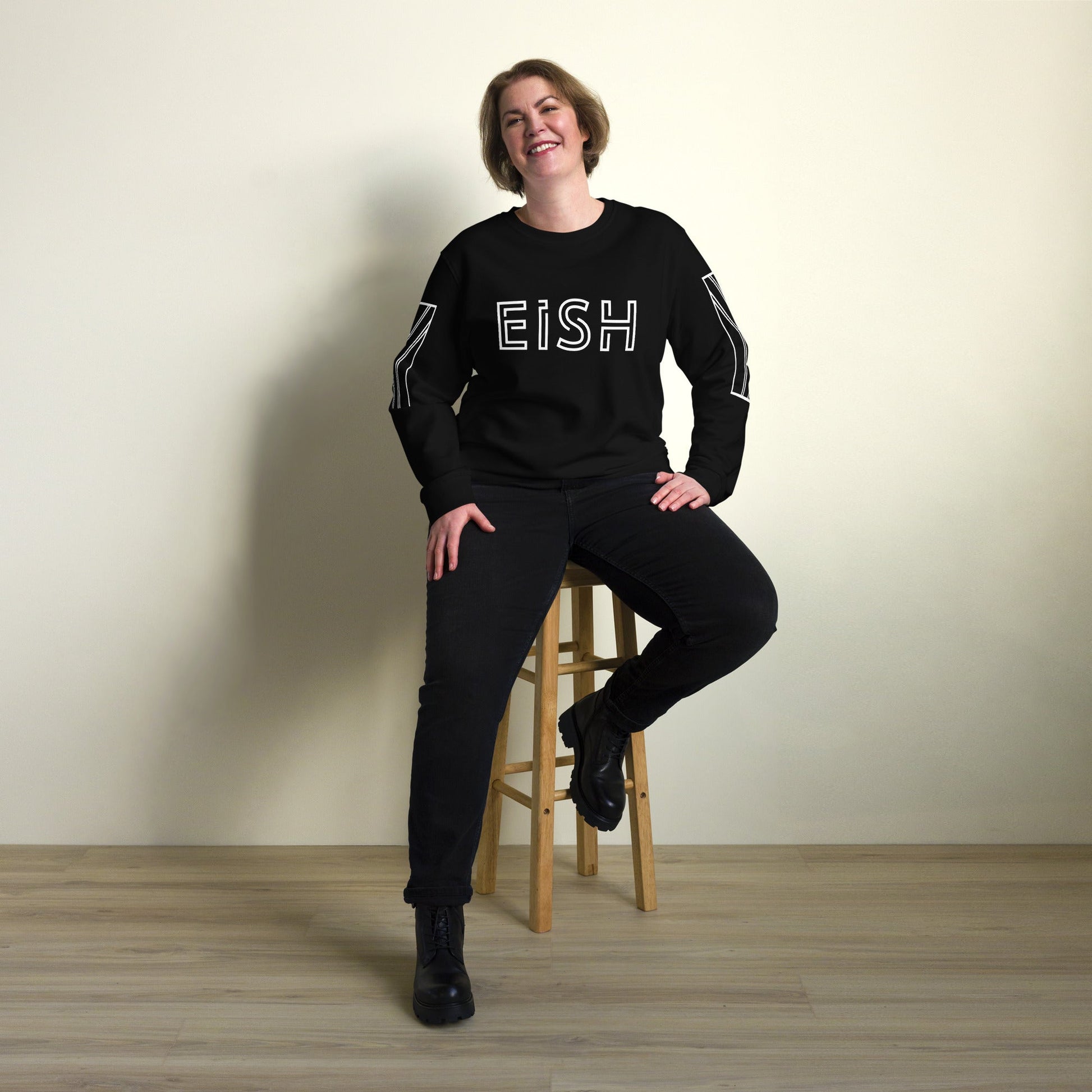 EISH Unisex black organic sweatshirt - Bull & Node