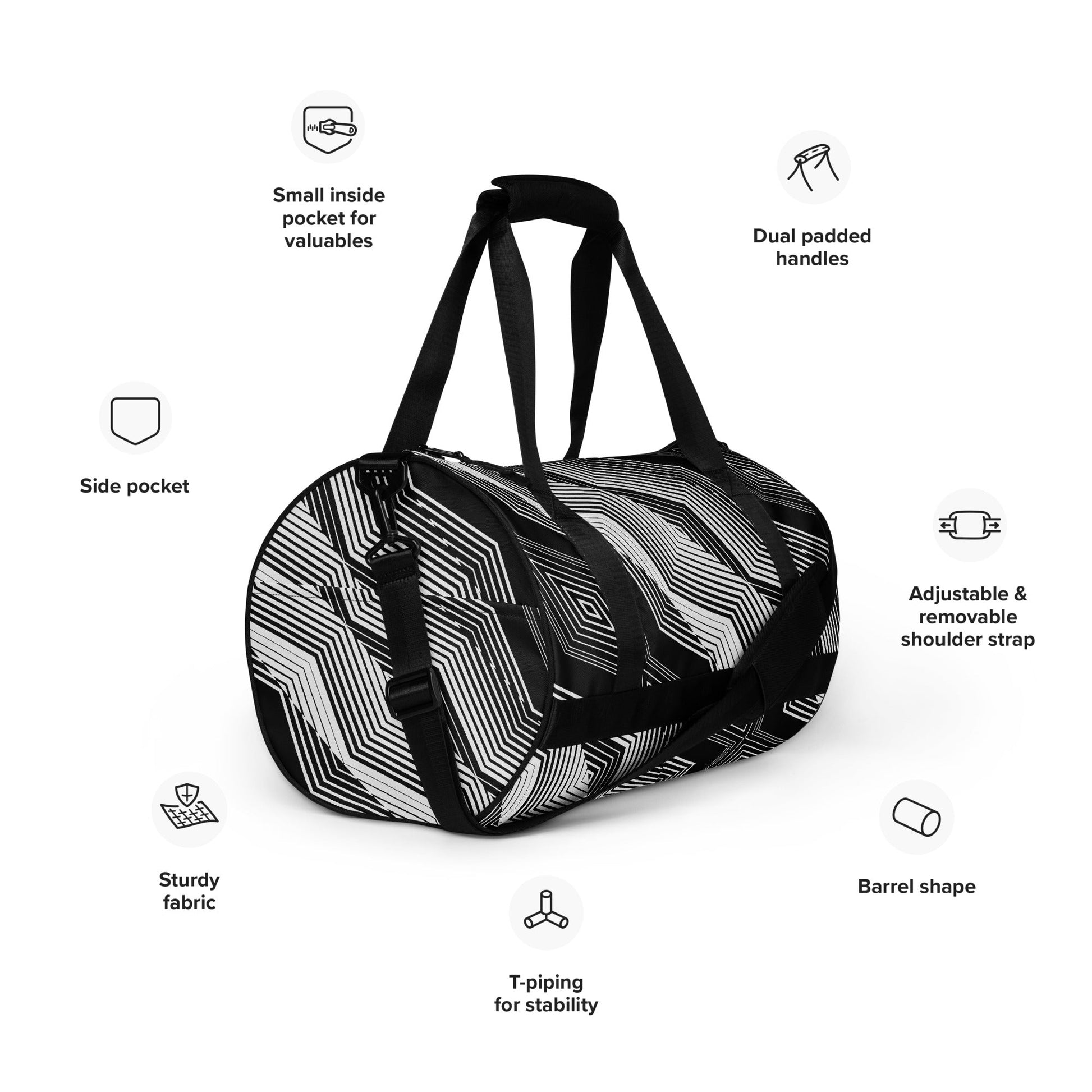 GEOMETRIC WAVE gym bag - Bull & Node
