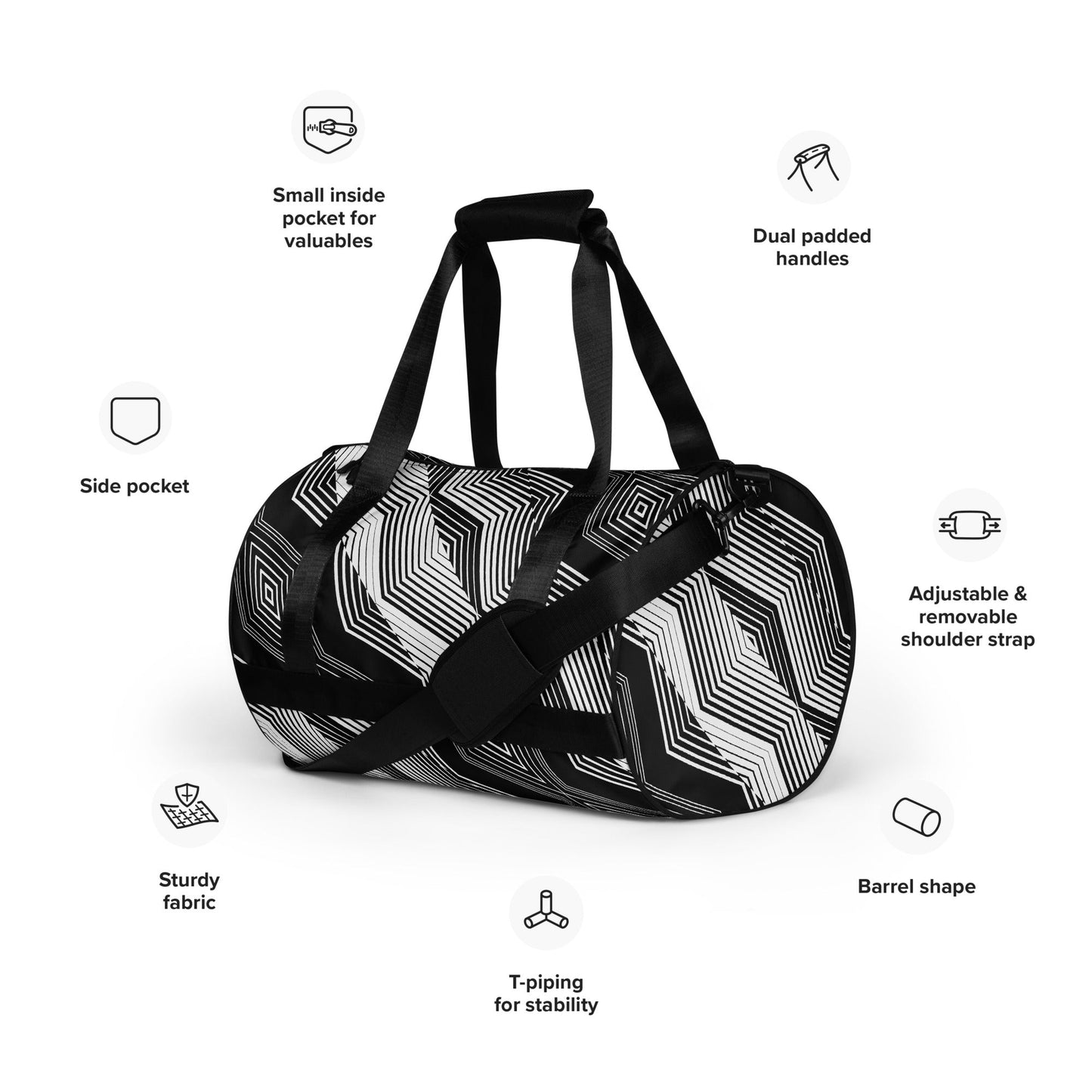 GEOMETRIC WAVE gym bag - Bull & Node