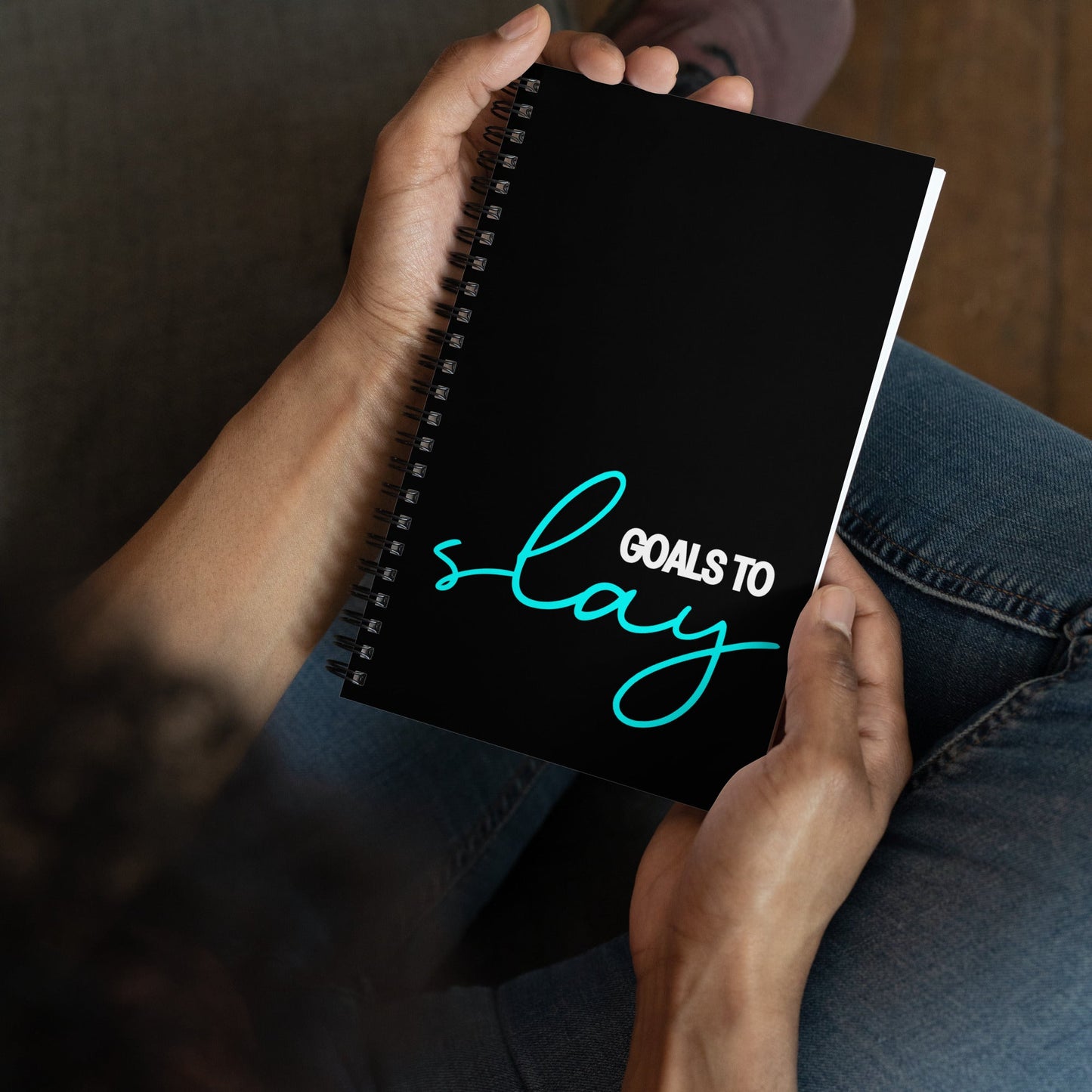 GOALS TO SLAY aqua Spiral notebook - Bull & Node