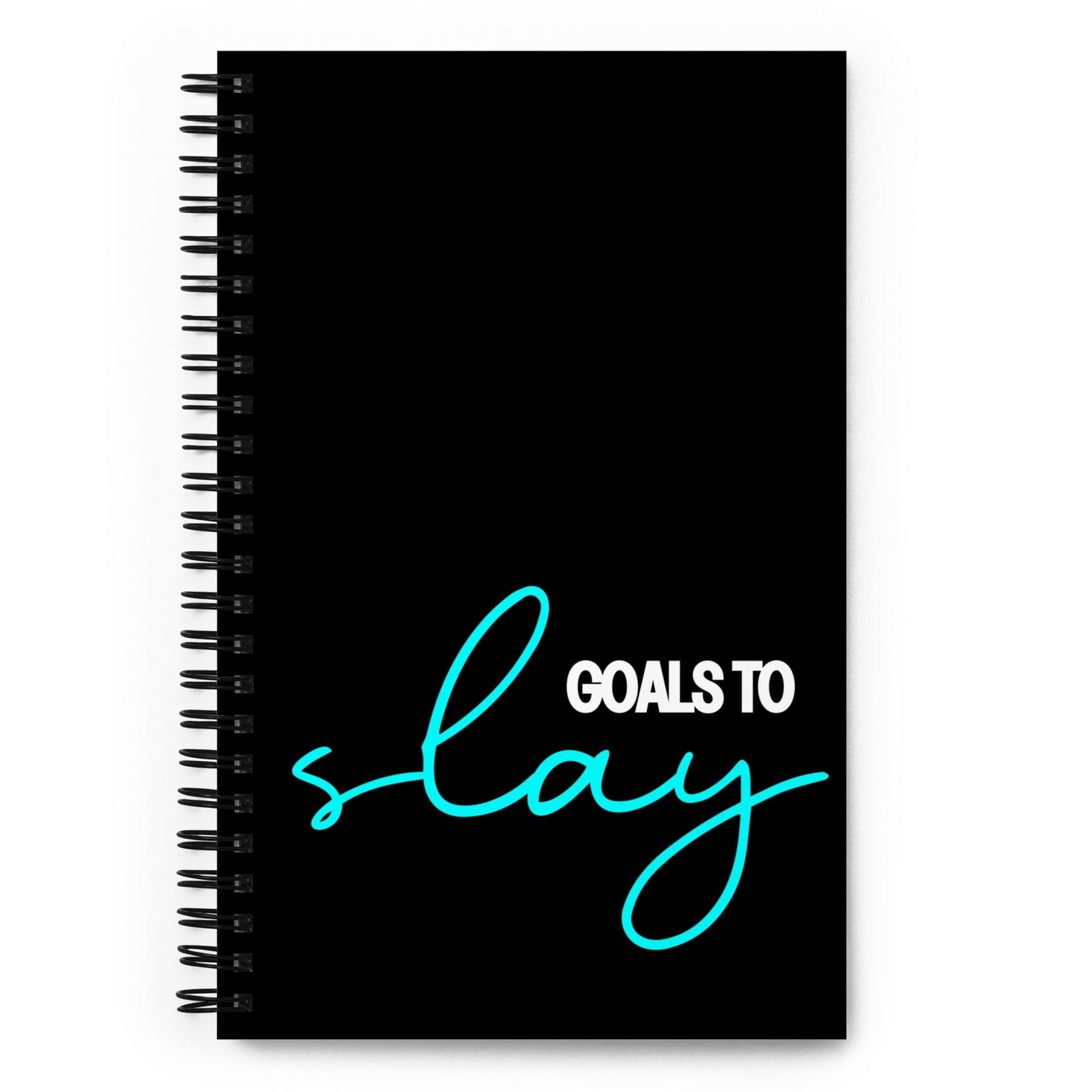 GOALS TO SLAY aqua Spiral notebook - Bull & Node