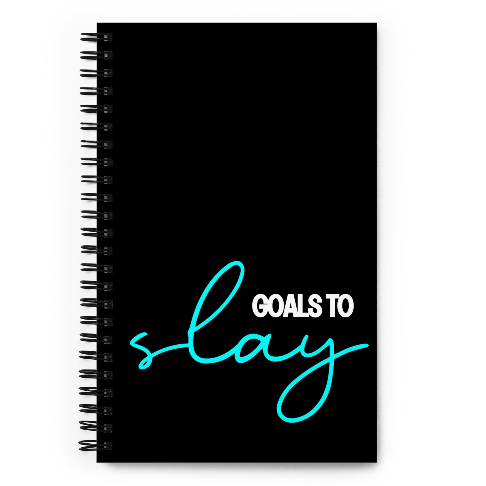 GOALS TO SLAY aqua Spiral notebook - Bull & Node