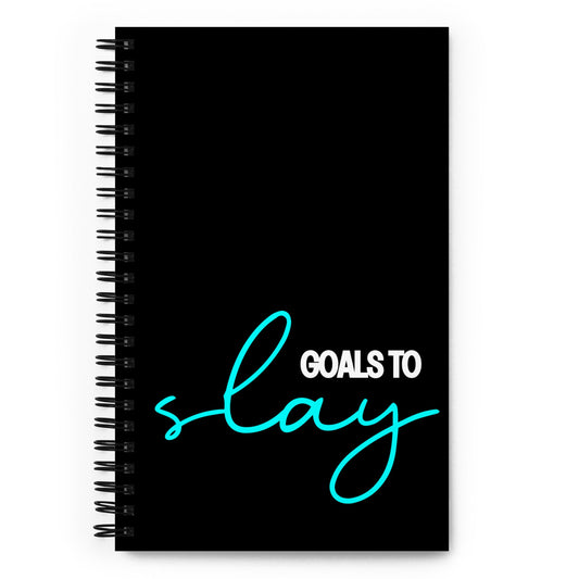 GOALS TO SLAY aqua Spiral notebook - Bull & Node