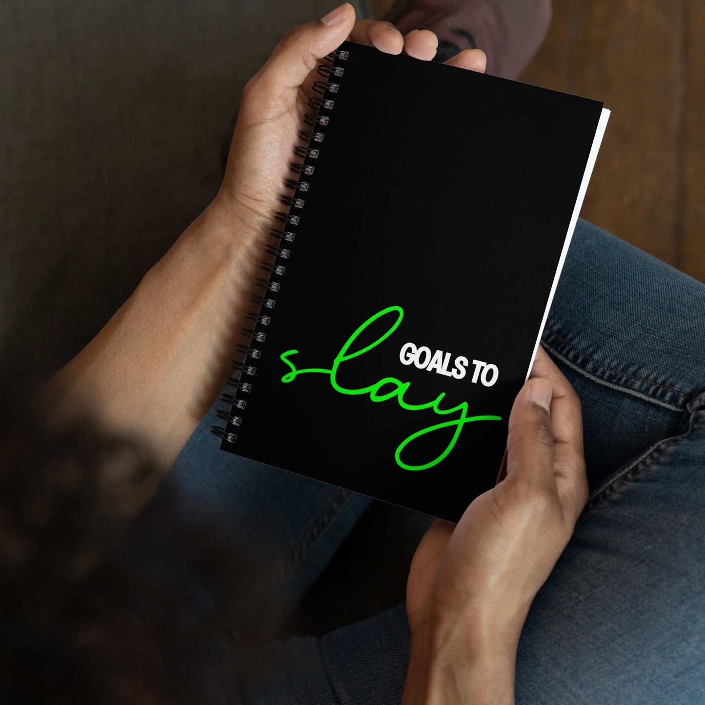 GOALS TO SLAY green Spiral notebook - Bull & Node