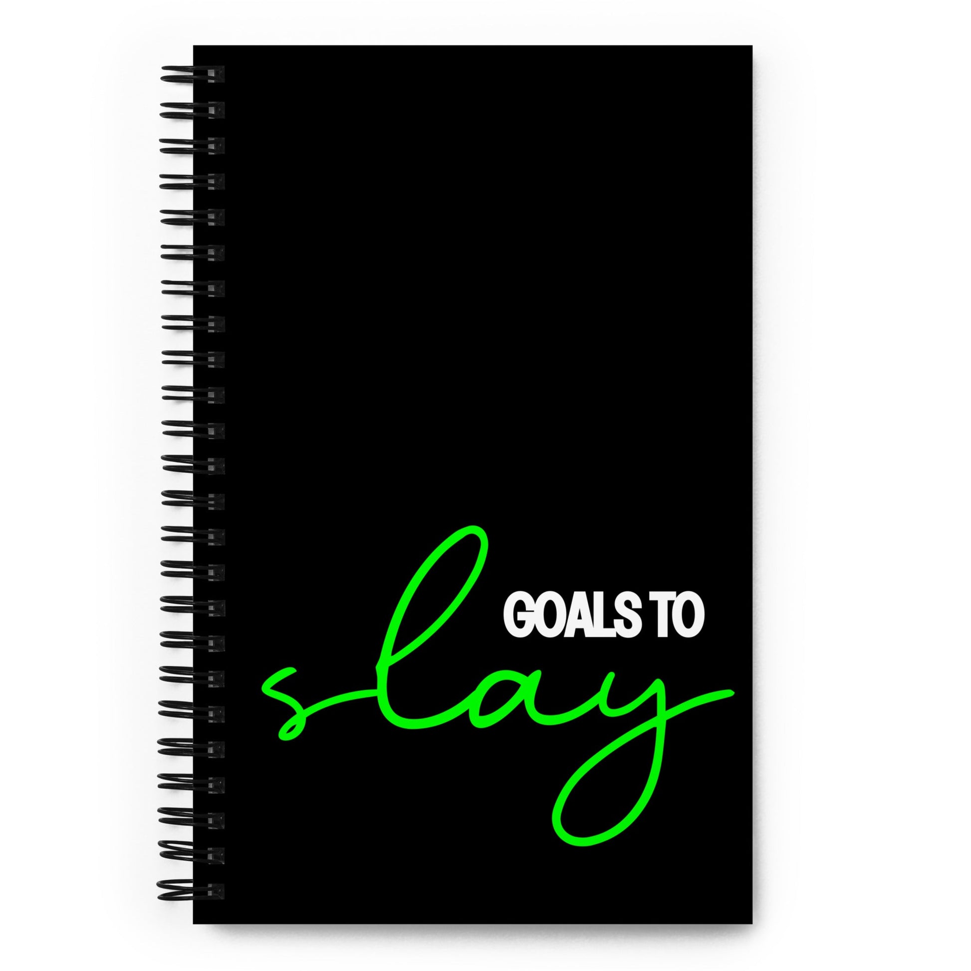 GOALS TO SLAY green Spiral notebook - Bull & Node