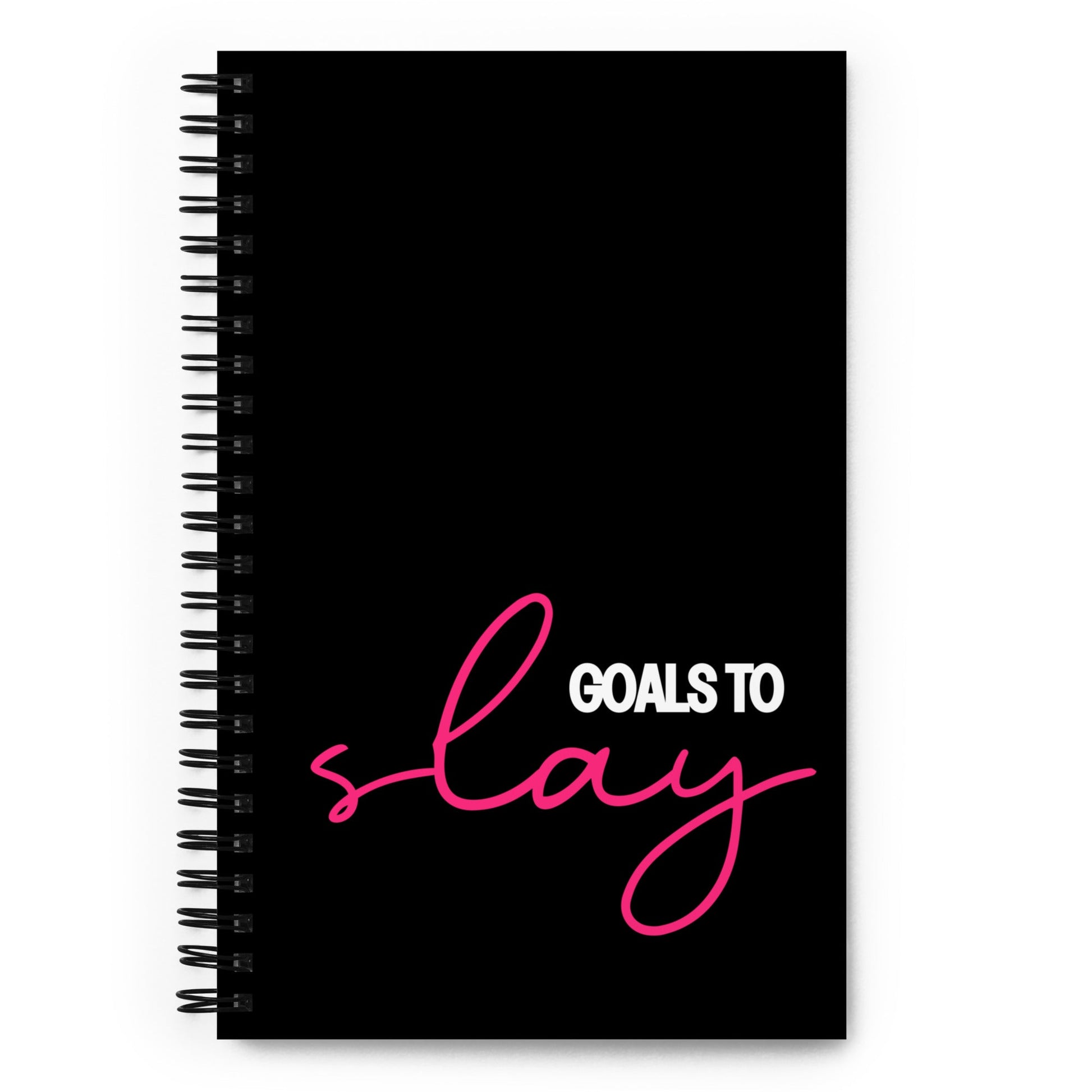 GOALS TO SLAY pink Spiral notebook - Bull & Node