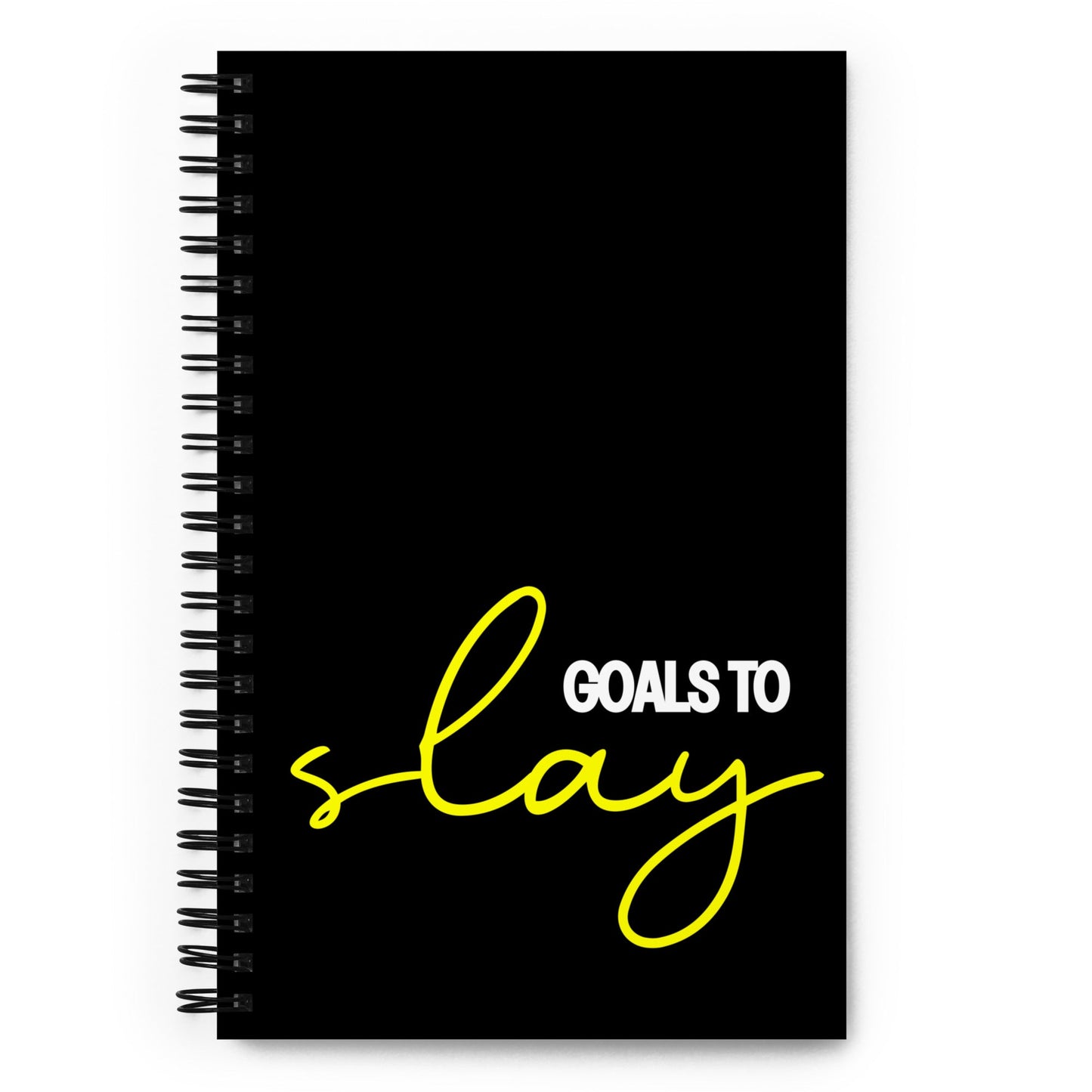GOALS TO SLAY yellow Spiral notebook - Bull & Node