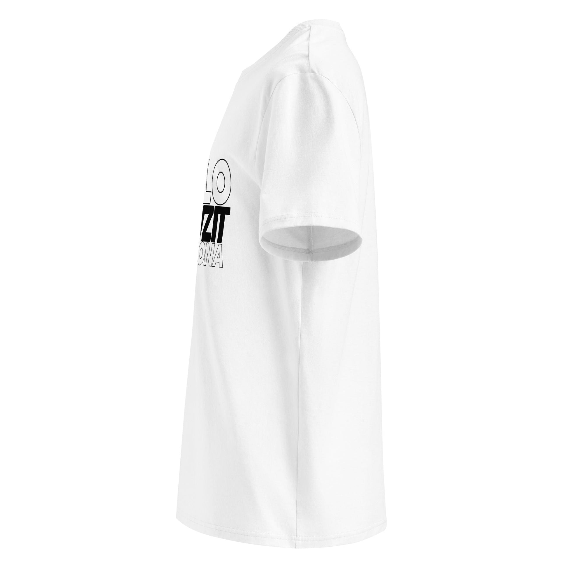 GREETINGS (front) Unisex white organic cotton t-shirt - Bull & Node