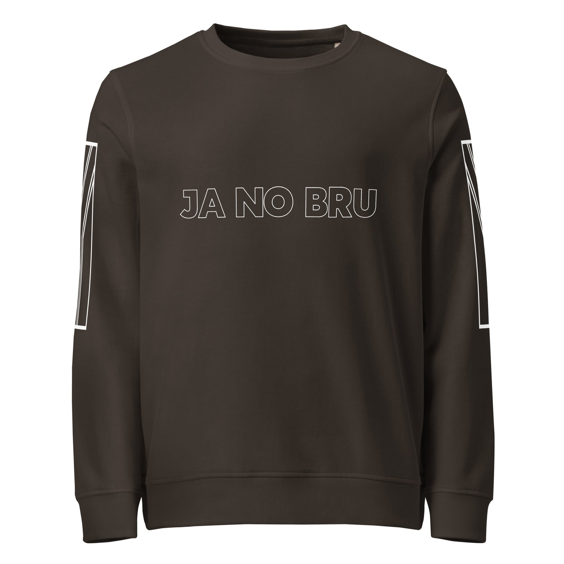 JA NO BRU Unisex charcoal organic sweatshirt - Bull & Node
