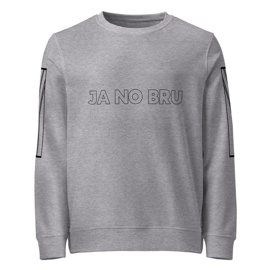 JA NO BRU Unisex grey organic sweatshirt - Bull & Node