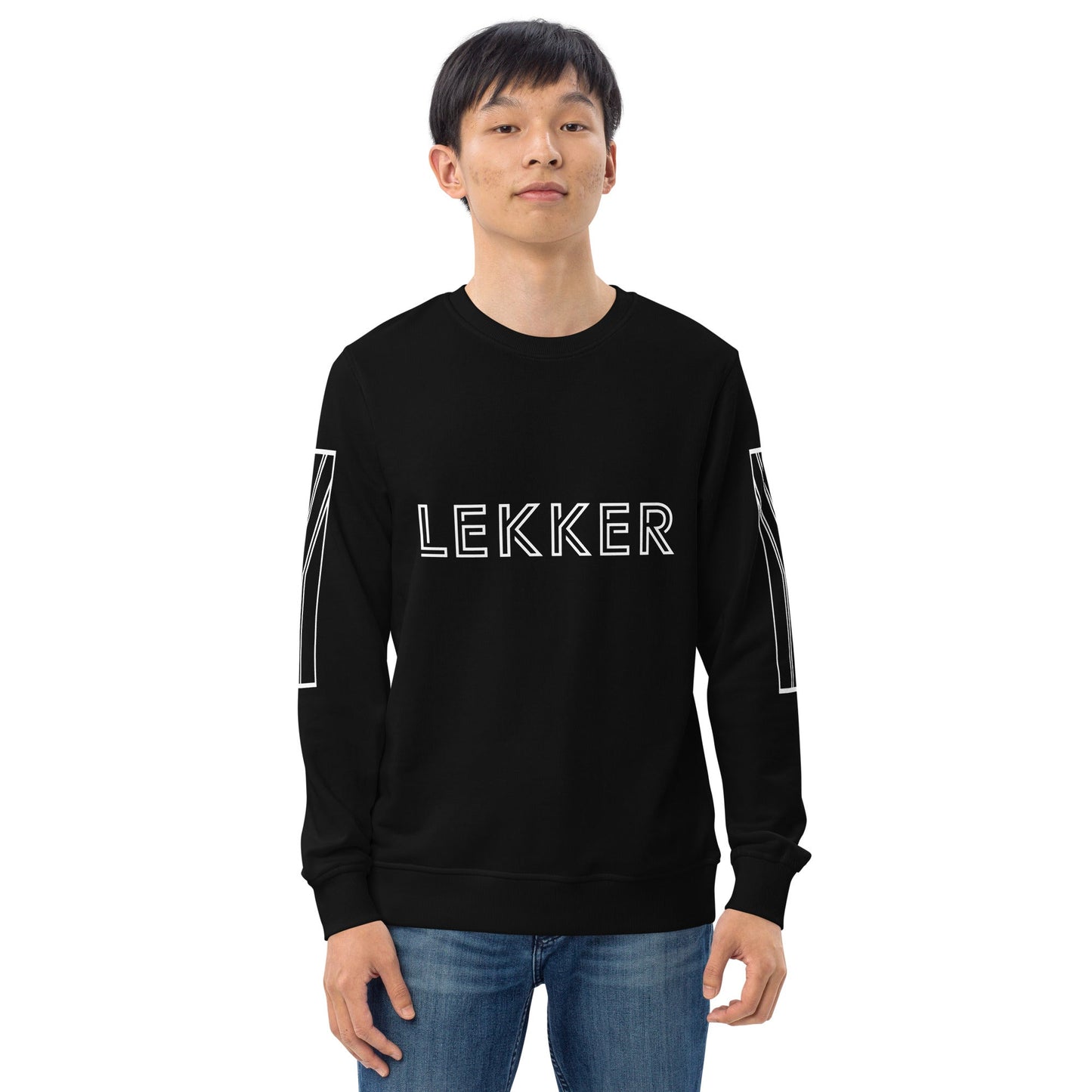LEKKER Unisex black organic sweatshirt - Bull & Node