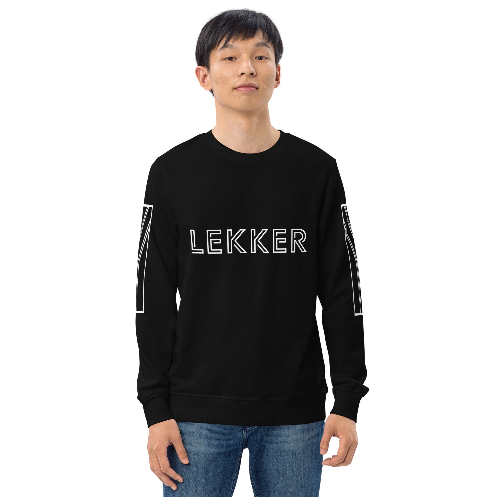 LEKKER Unisex black organic sweatshirt - Bull & Node