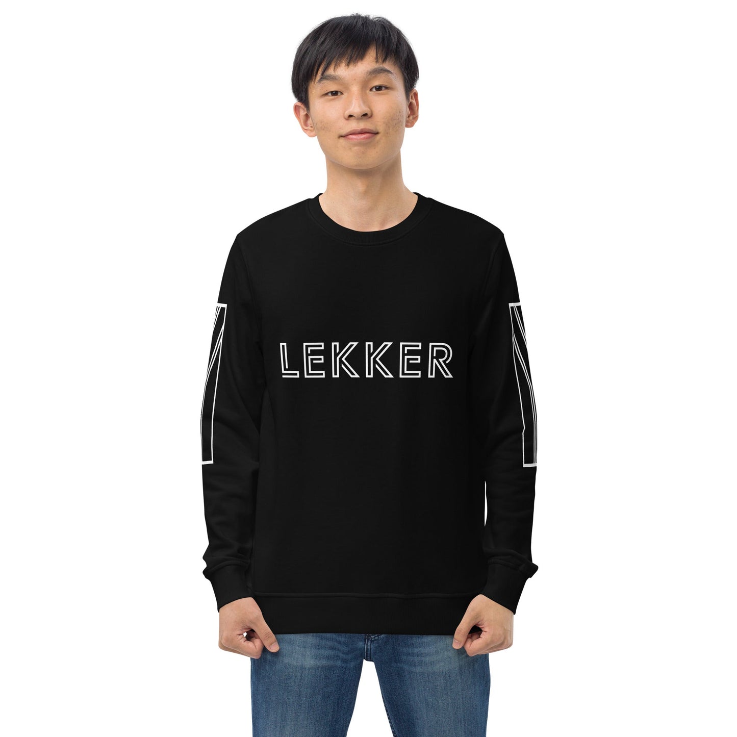 LEKKER Unisex black organic sweatshirt - Bull & Node